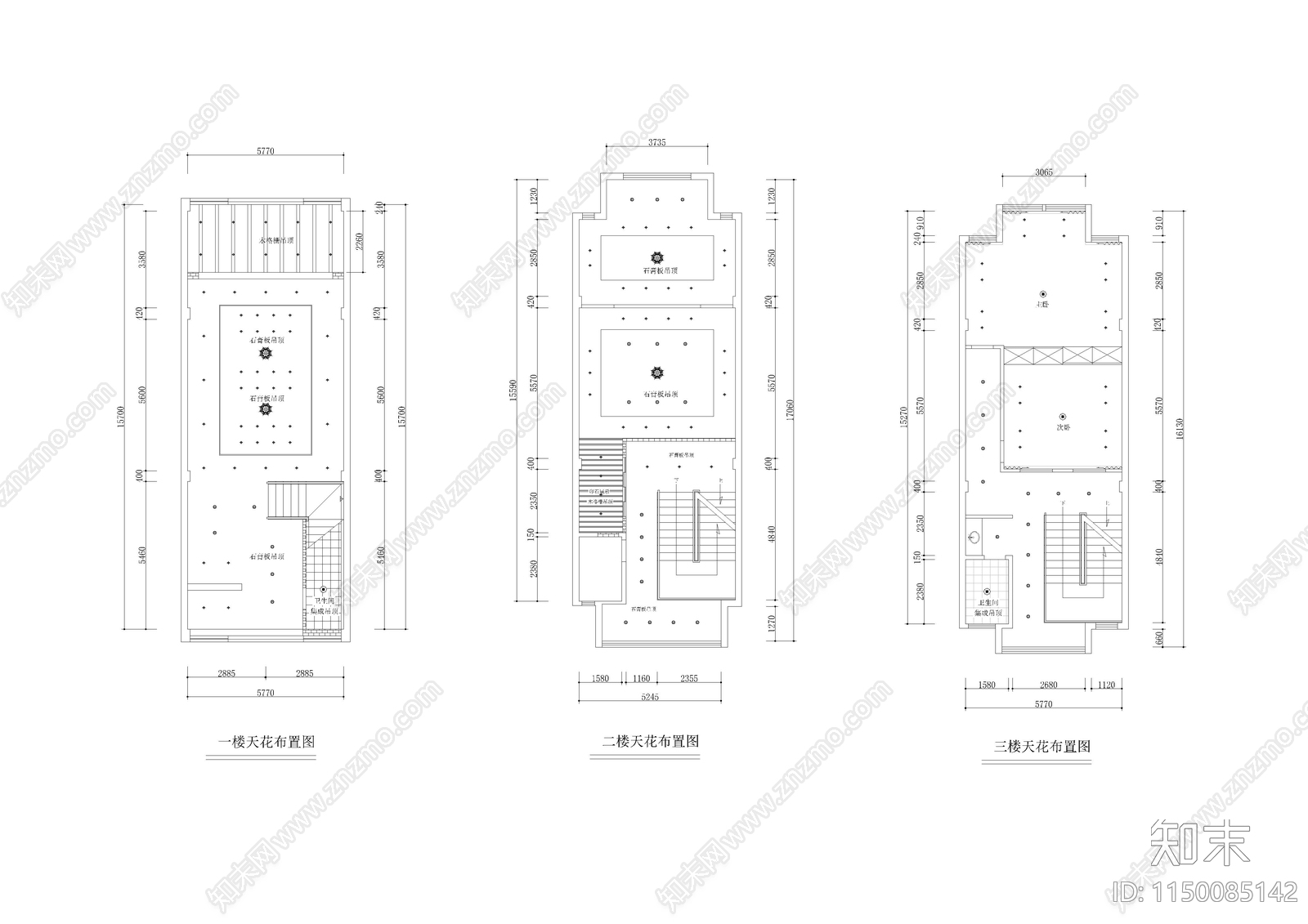 320㎡茶馆室内cad施工图下载【ID:1150085142】