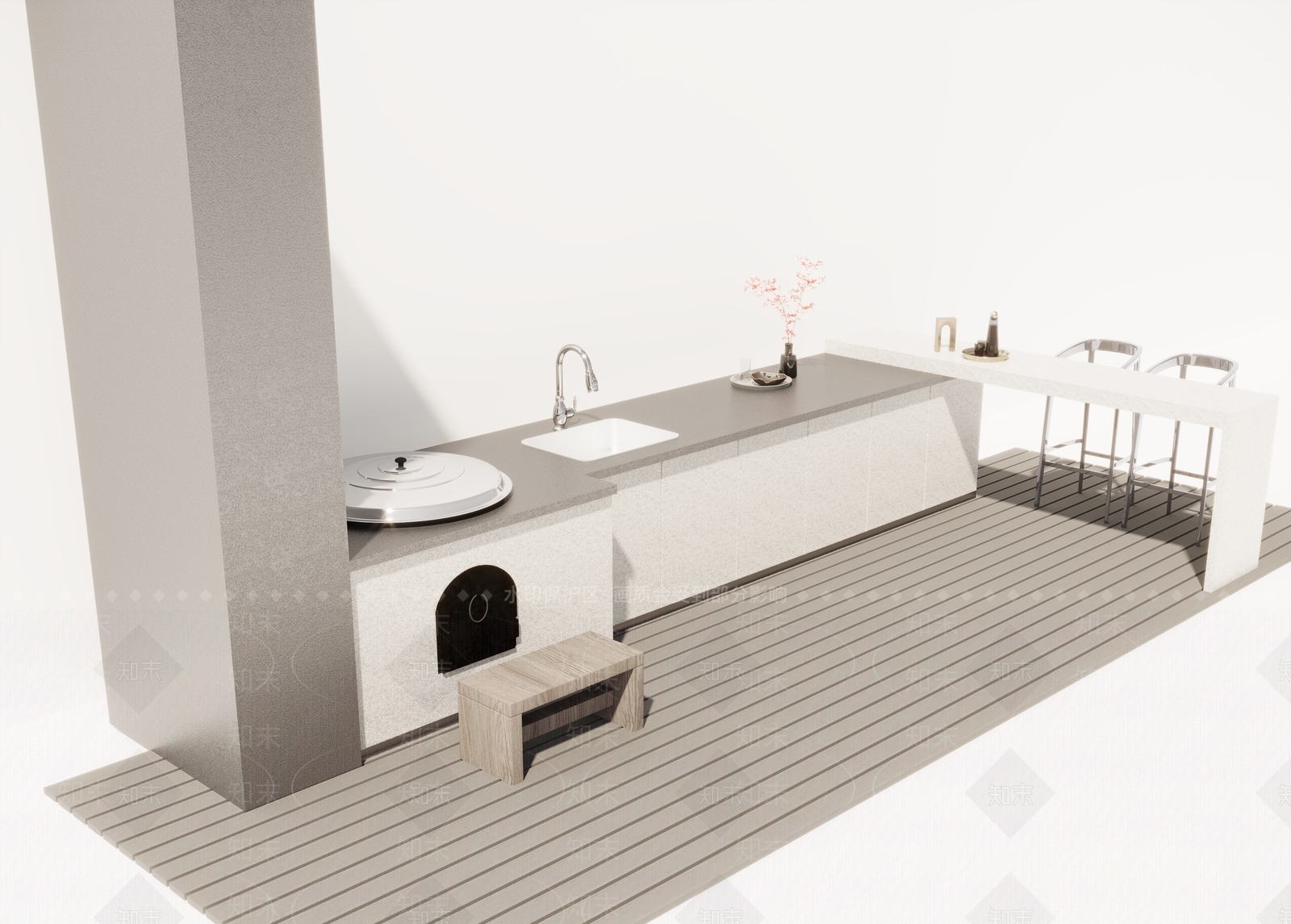 吸纳带灶台3D模型下载【ID:1150096981】