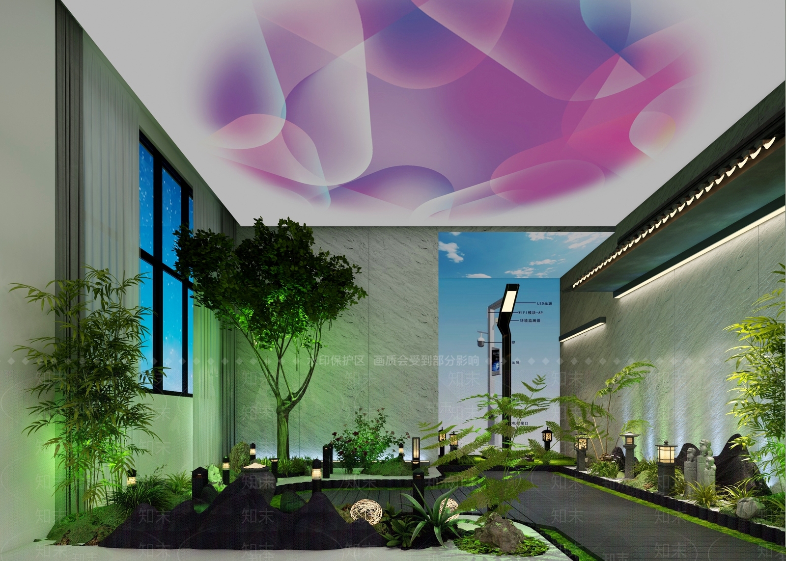 现代户外路灯3D模型下载【ID:1150088069】