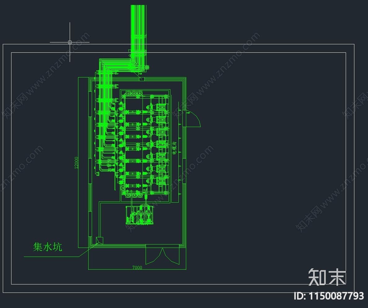 连铸机液压剪图纸cad施工图下载【ID:1150087793】