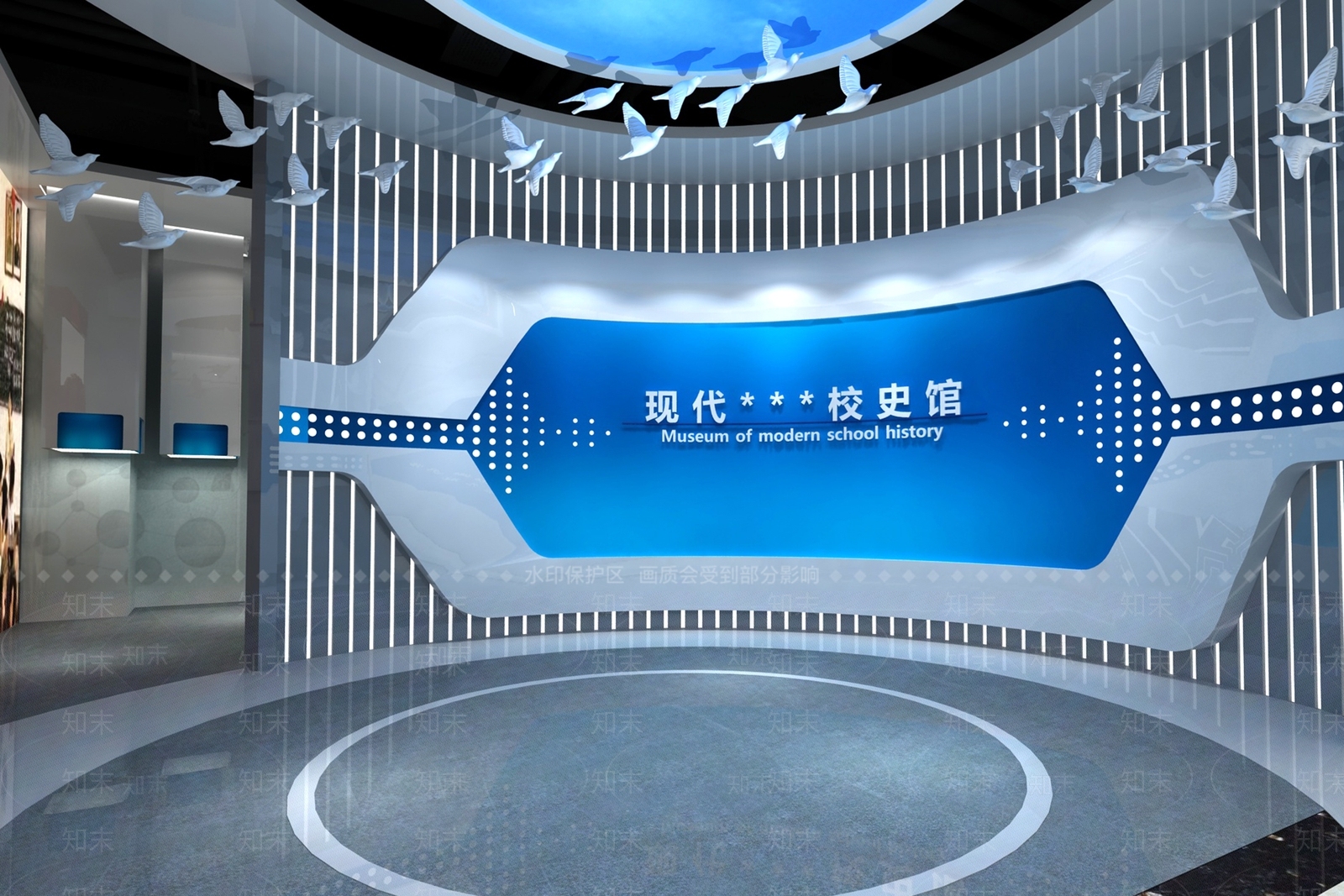 现代校史馆3D模型下载【ID:1150090144】