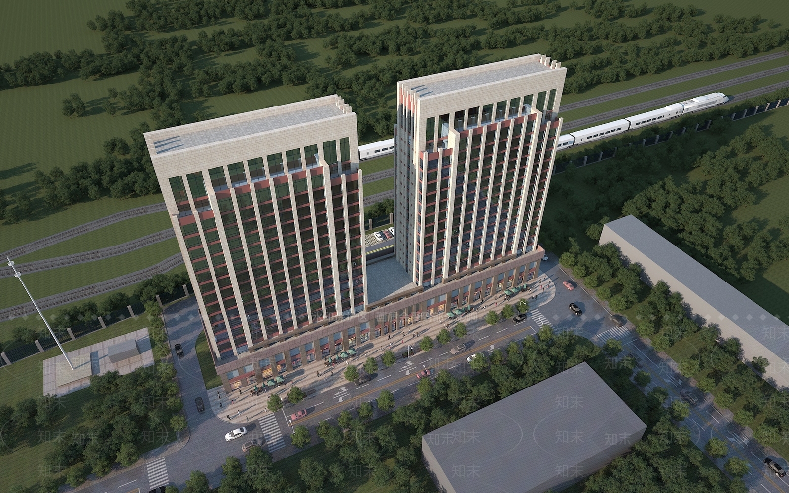 现代写字楼3D模型下载【ID:1150091144】