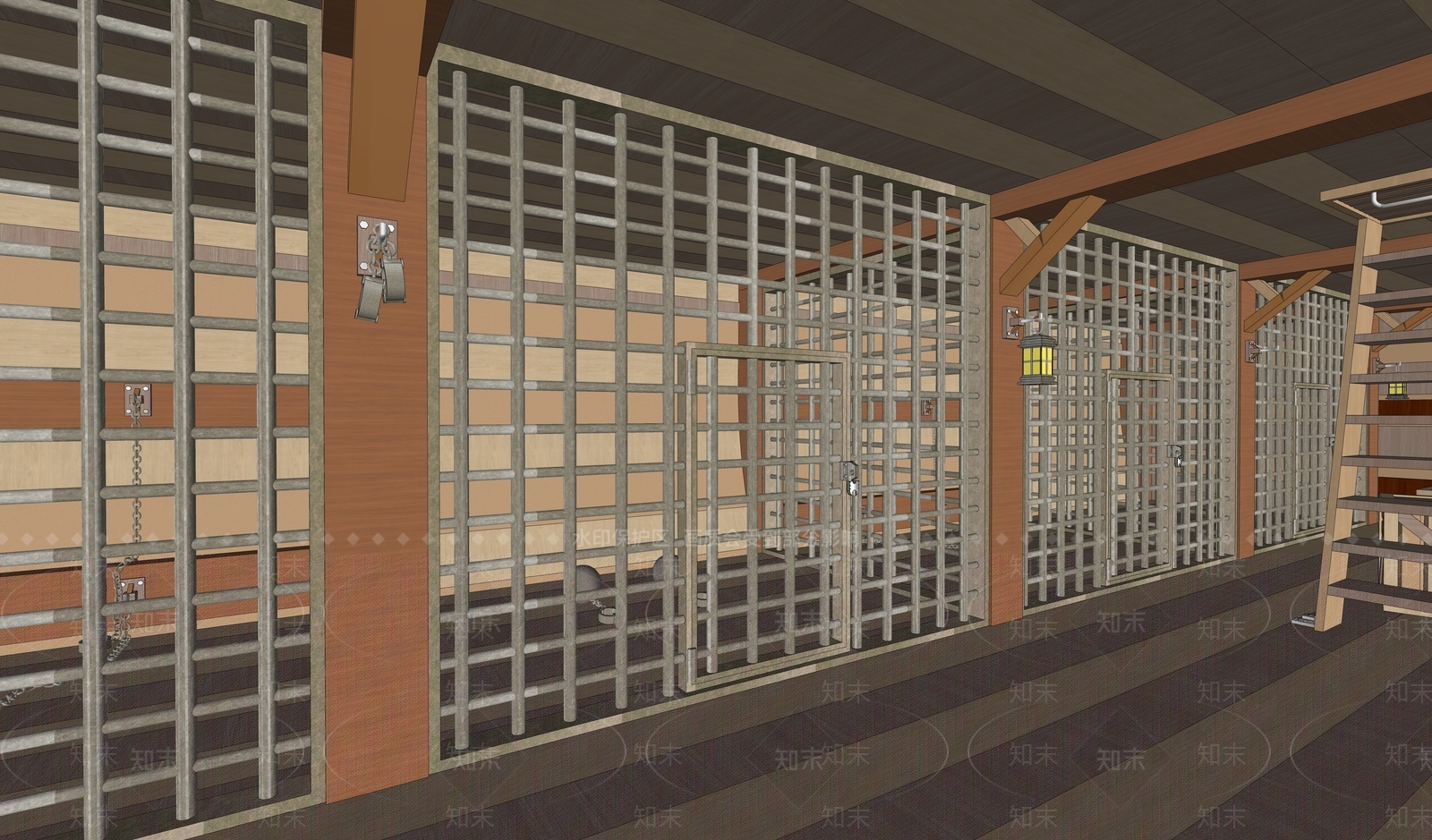 现代船上关押场景SU模型下载【ID:1150091199】