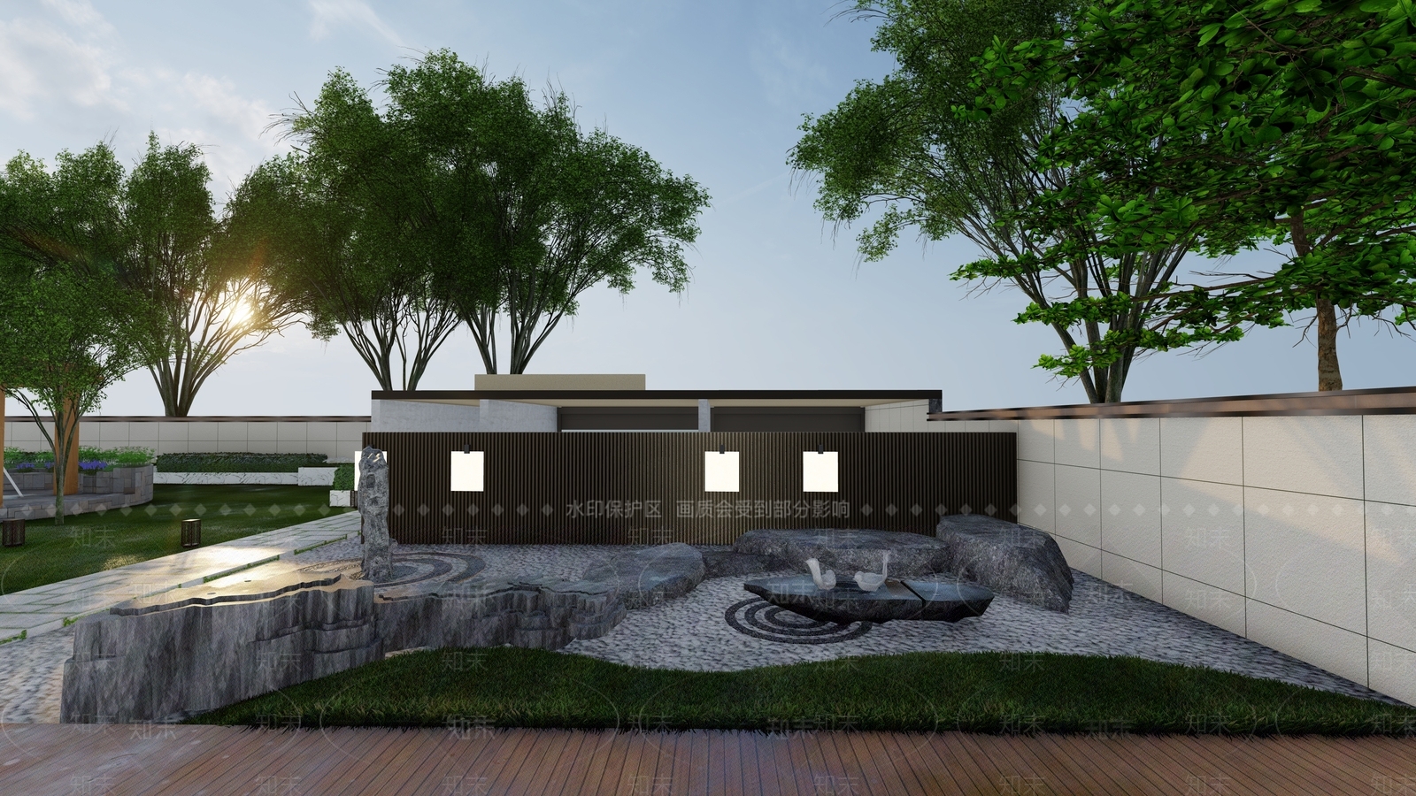 庭院花园SU模型下载【ID:1189528994】