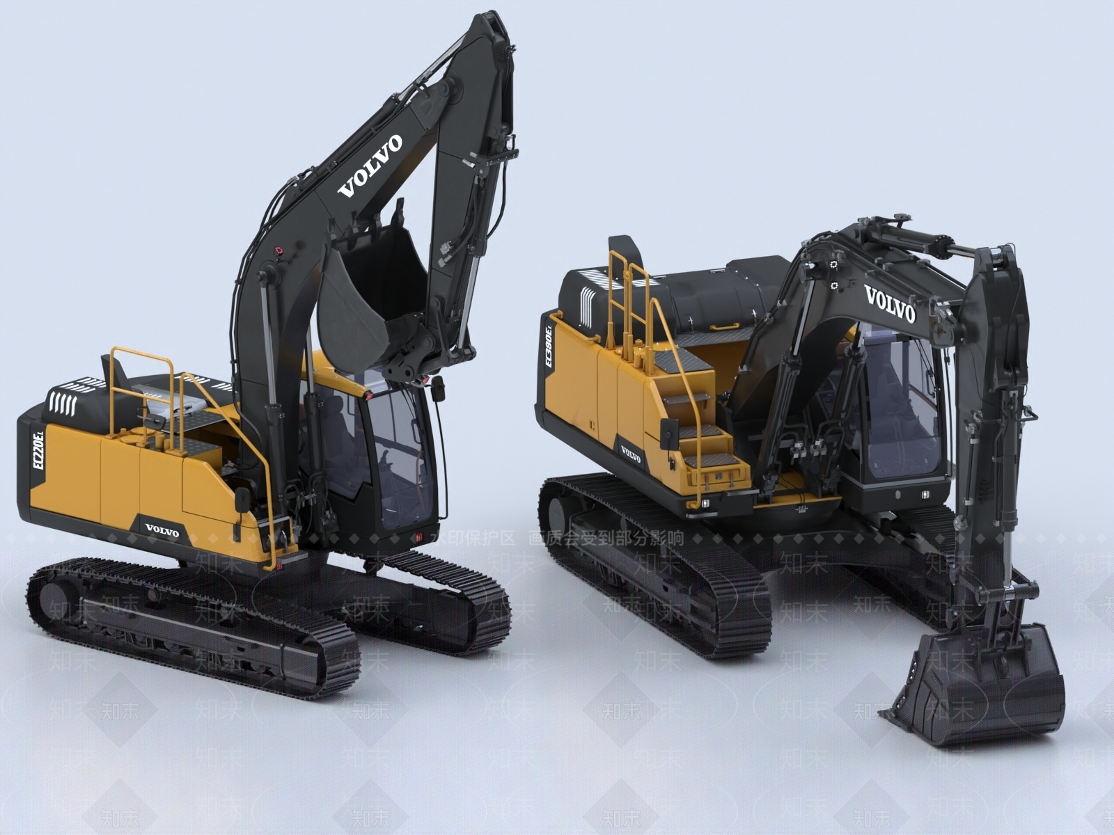 挖掘机3D模型下载【ID:1150092810】