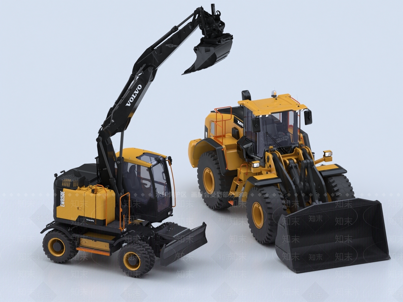 挖掘机3D模型下载【ID:1150093538】
