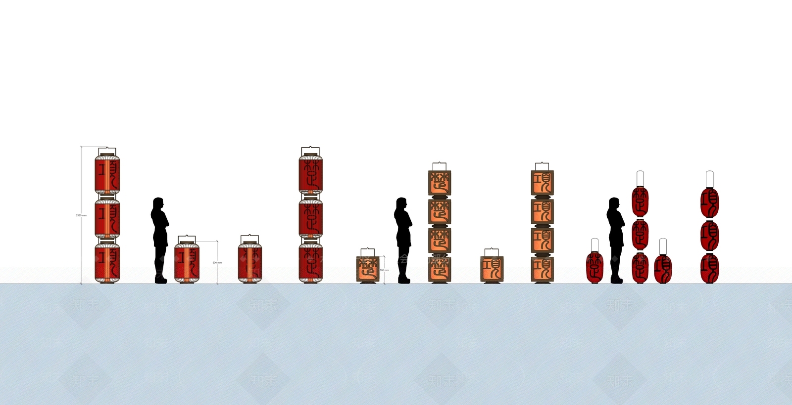 中式古典灯笼SU模型下载【ID:1150103141】