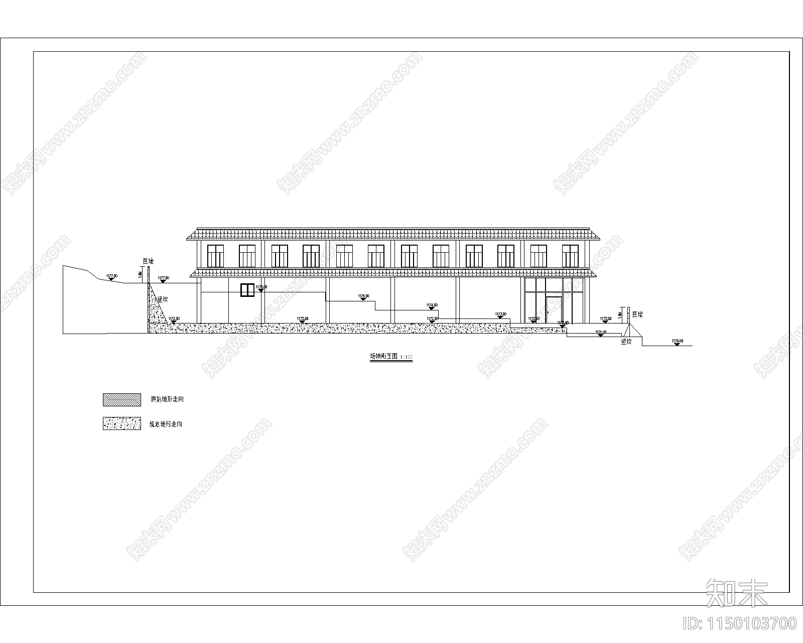 农贸市场建筑cad施工图下载【ID:1150103700】