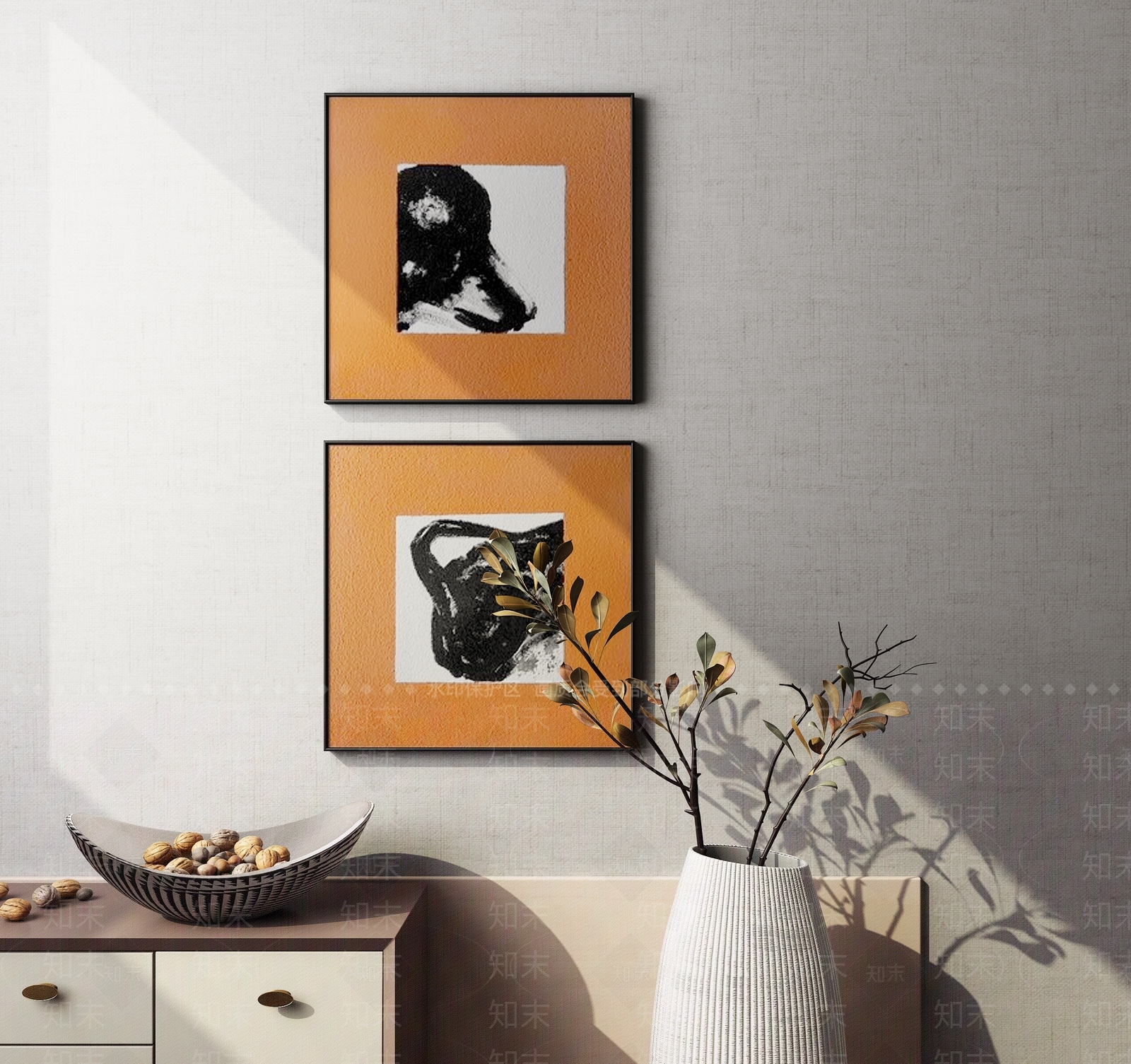 新中式花瓶果盘摆件3D模型下载【ID:1150104494】