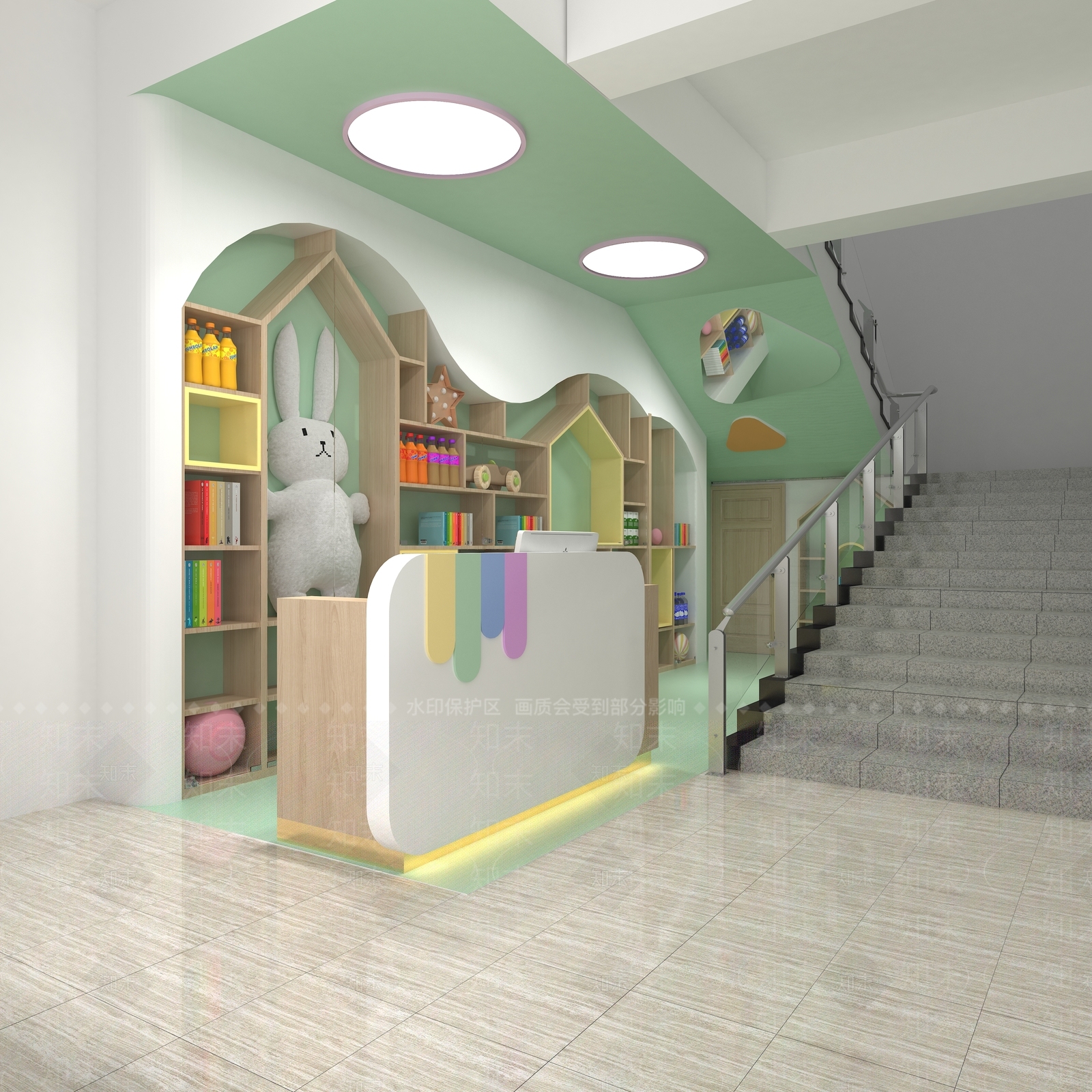 图书角3D模型下载【ID:1150105332】