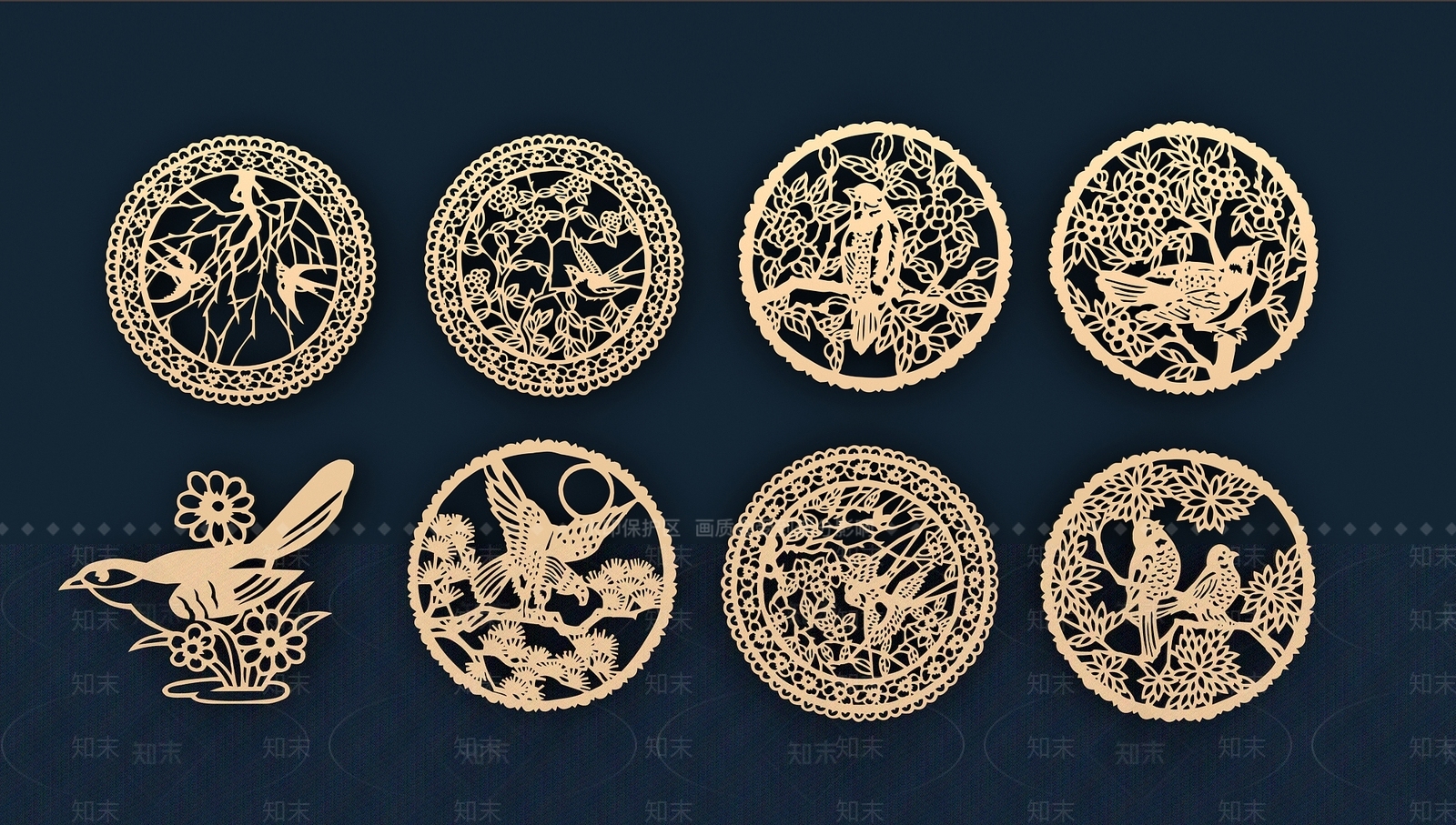 新中式窗花SU模型下载【ID:1150108299】