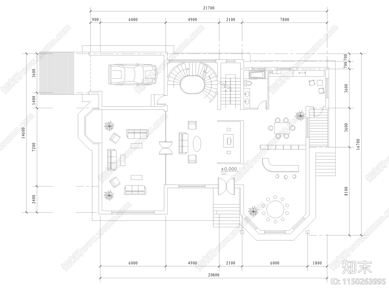 现代农村自建房别墅施工图下载【ID:1150263995】