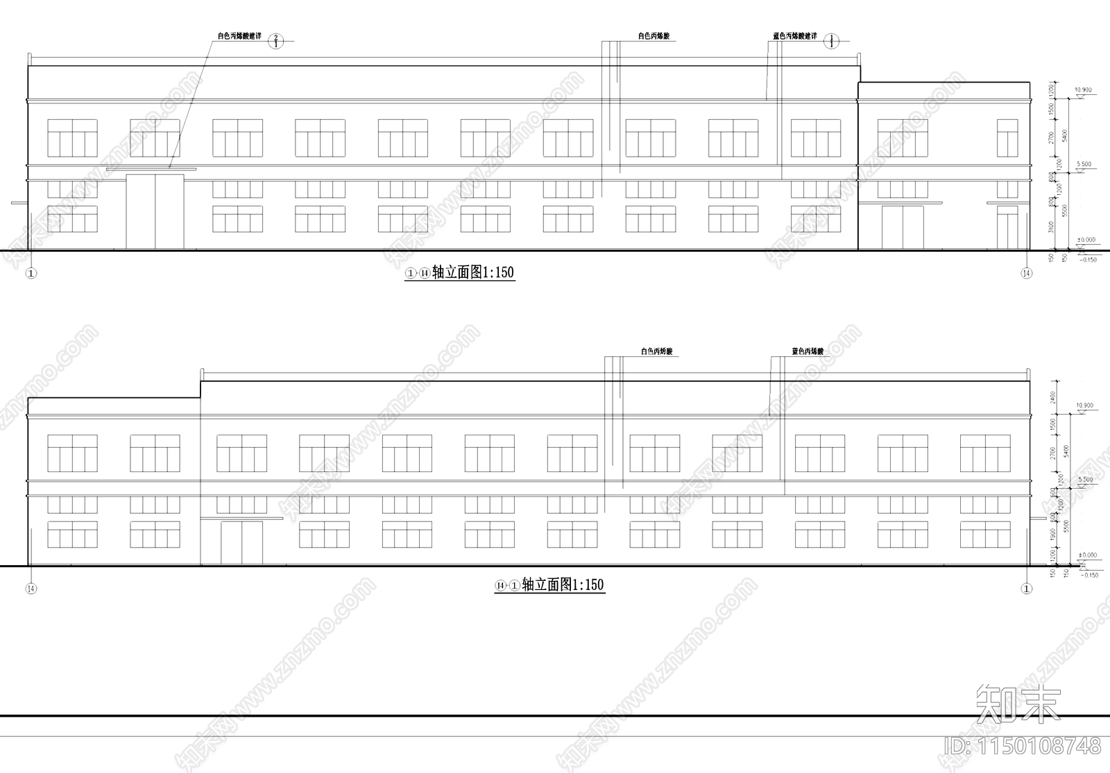 丁类厂房仓库车间工业建筑cad施工图下载【ID:1150108748】