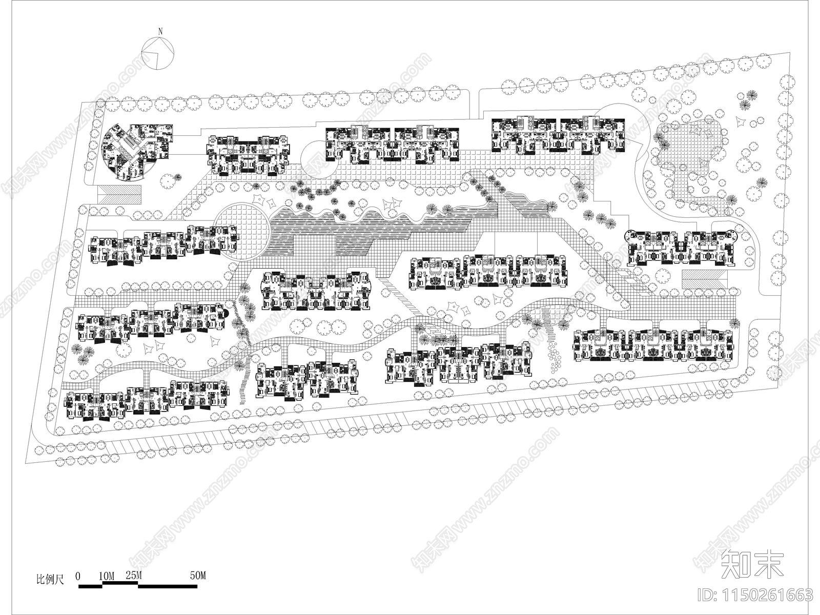 建筑住宅小区户型图大全cad施工图下载【ID:1150261663】