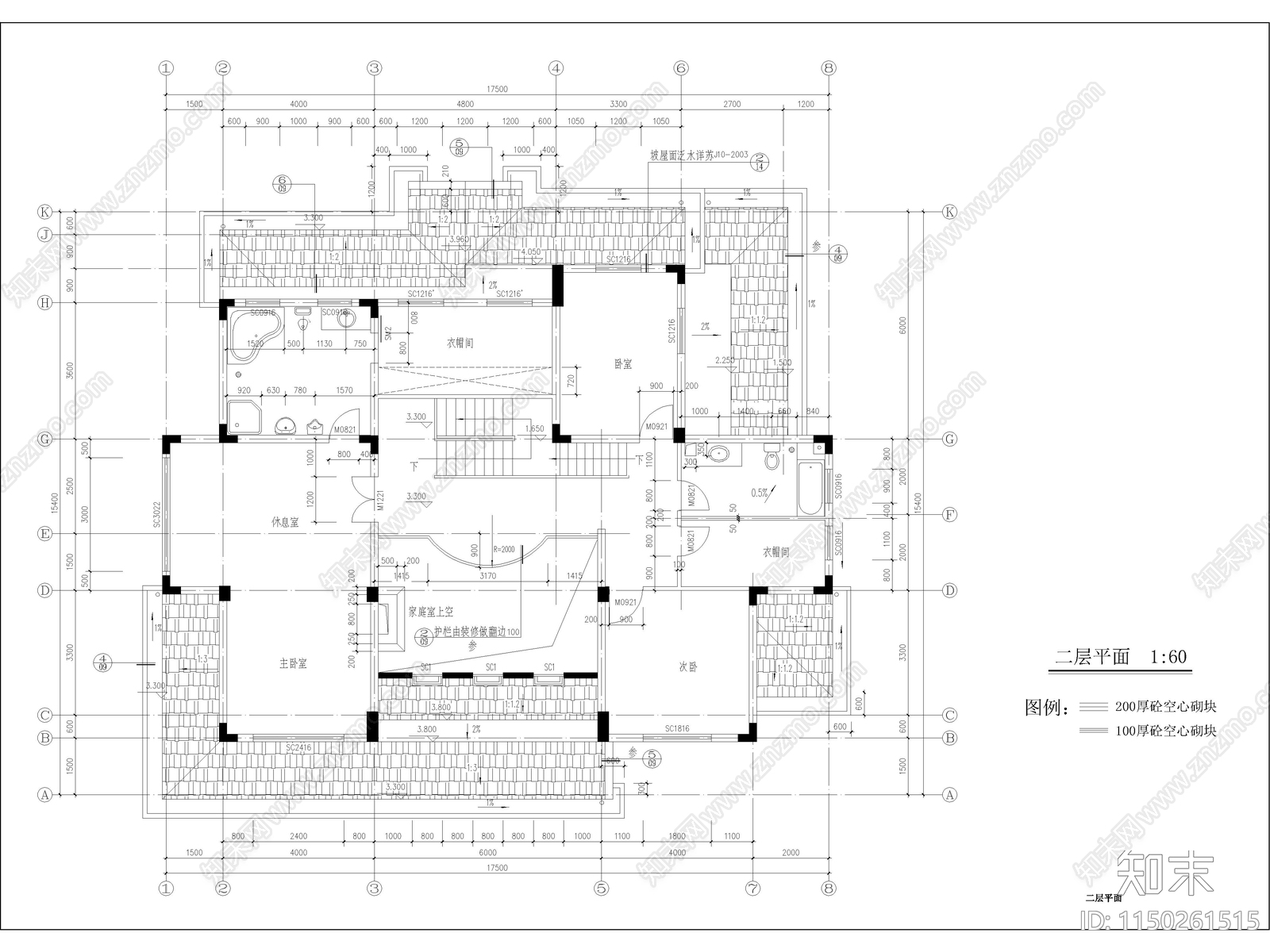 现代两层农村自建房施工图下载【ID:1150261515】