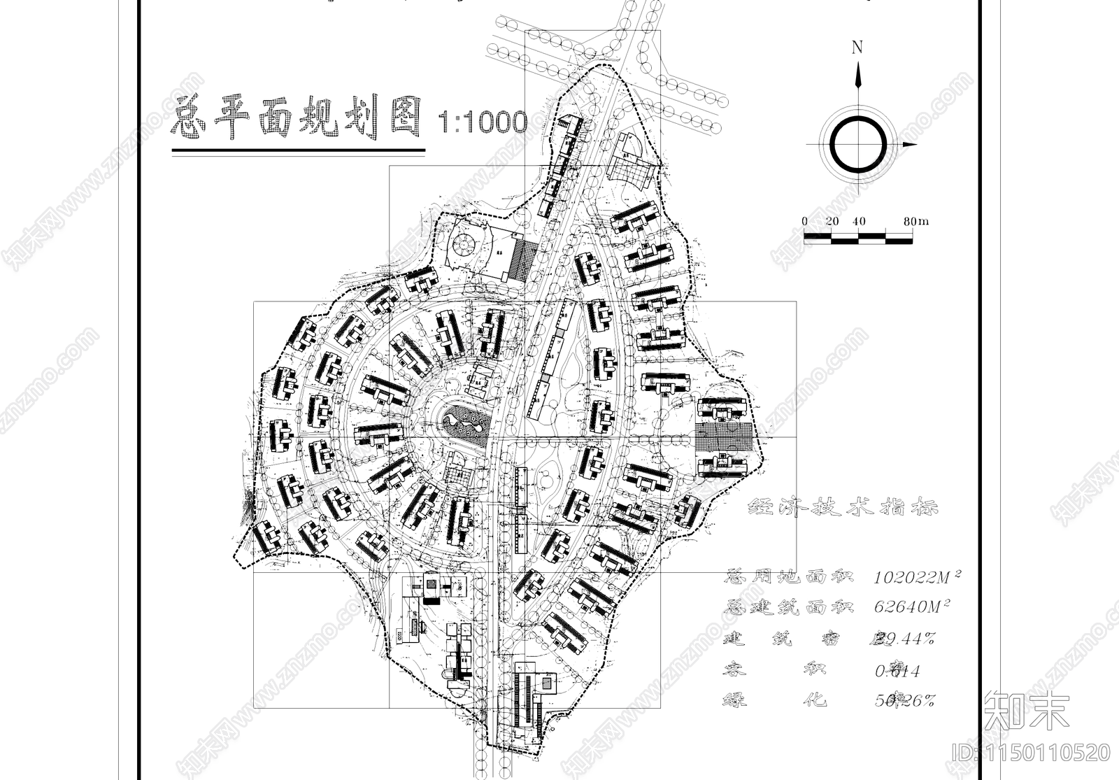 重庆高新技术产业区规划及住宅工业建筑cad施工图下载【ID:1150110520】