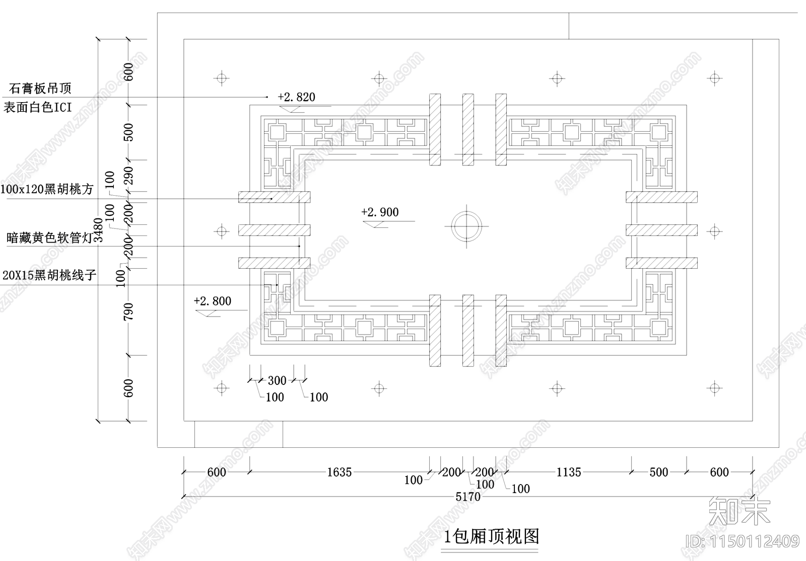 KTV包厢包间室内cad施工图下载【ID:1150112409】