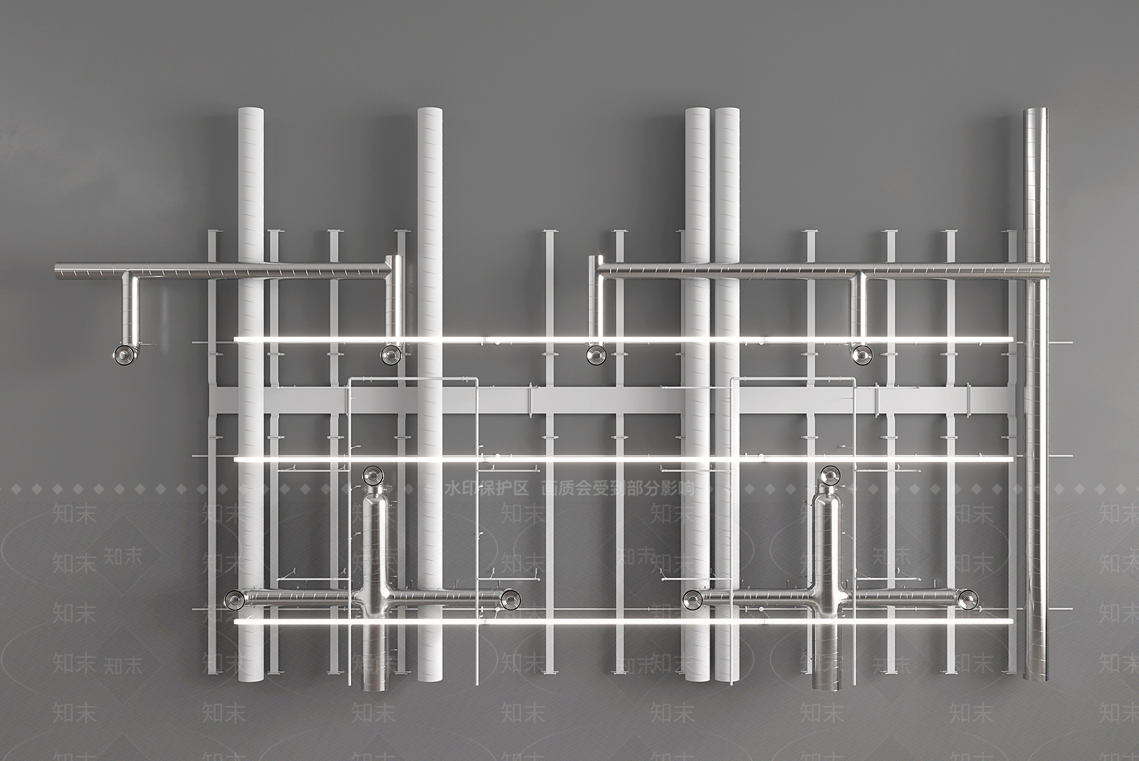 阀门管道3D模型下载【ID:1150113301】