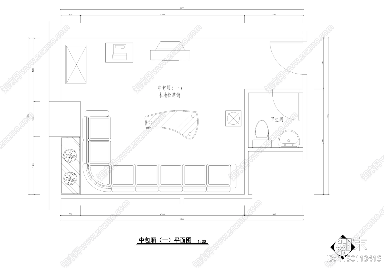 整套KTV包厢室内cad施工图下载【ID:1150113416】