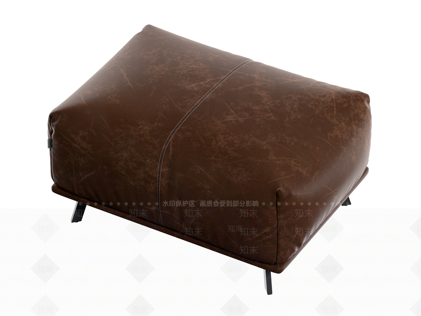 现代皮质沙发凳SU模型下载【ID:1150119135】