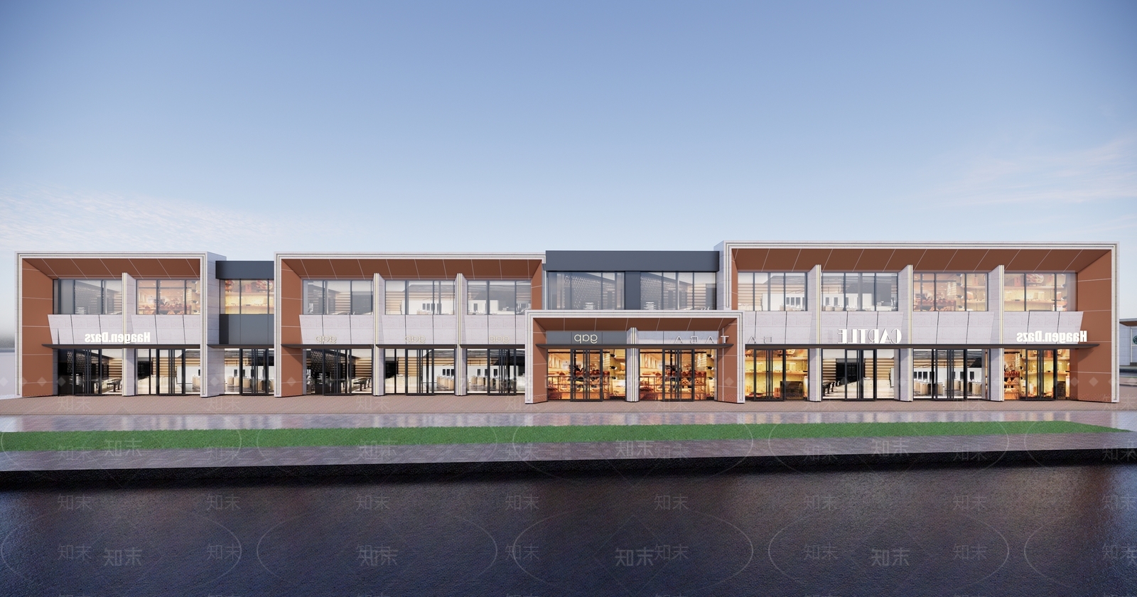 现代风格边框沿街商业SU模型下载【ID:1150122188】