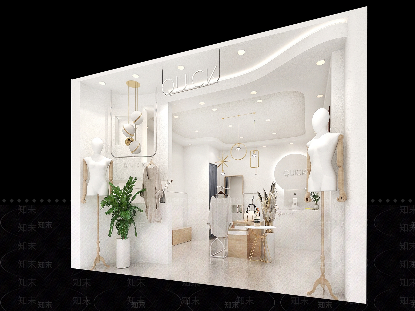 现代服装店3D模型下载【ID:1150122305】
