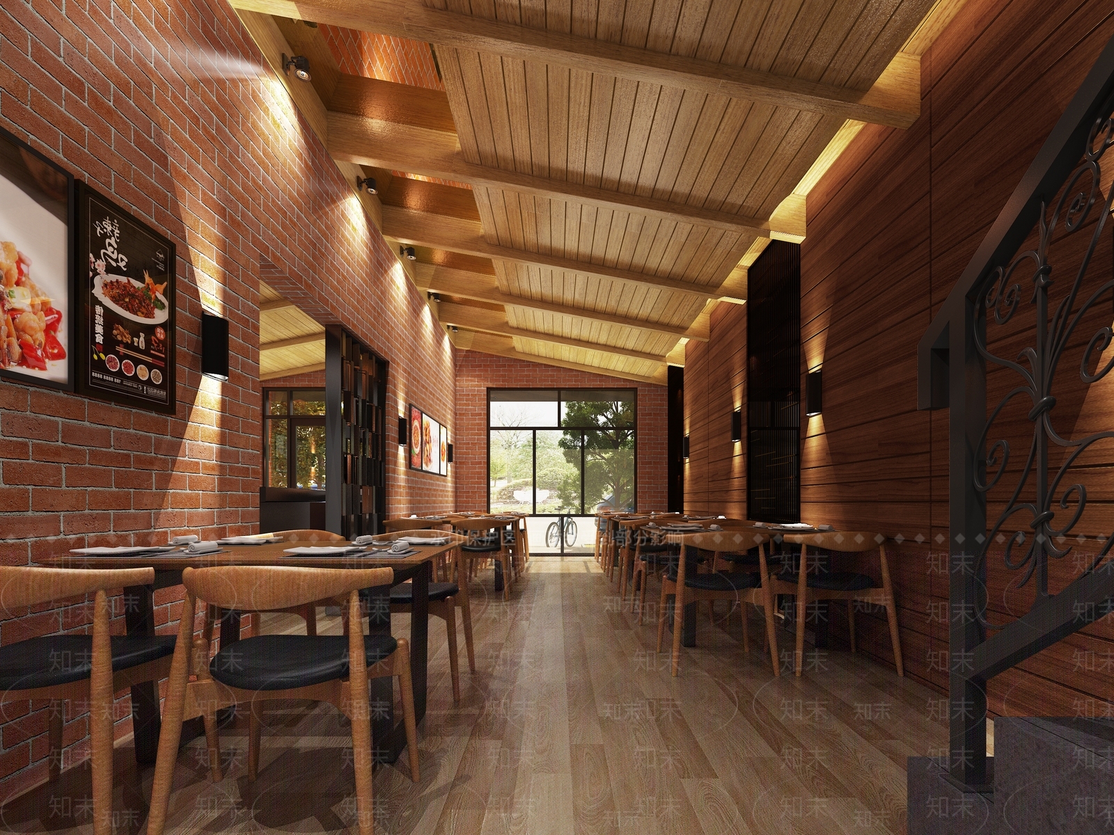 工业风复古中餐厅3D模型下载【ID:1150124680】