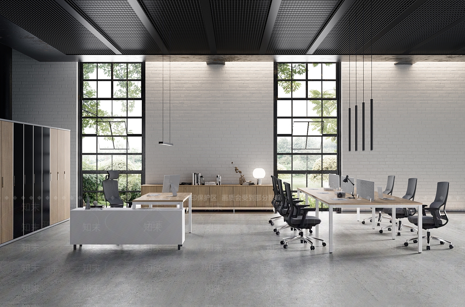 工业风公共办公室3D模型下载【ID:1150128179】