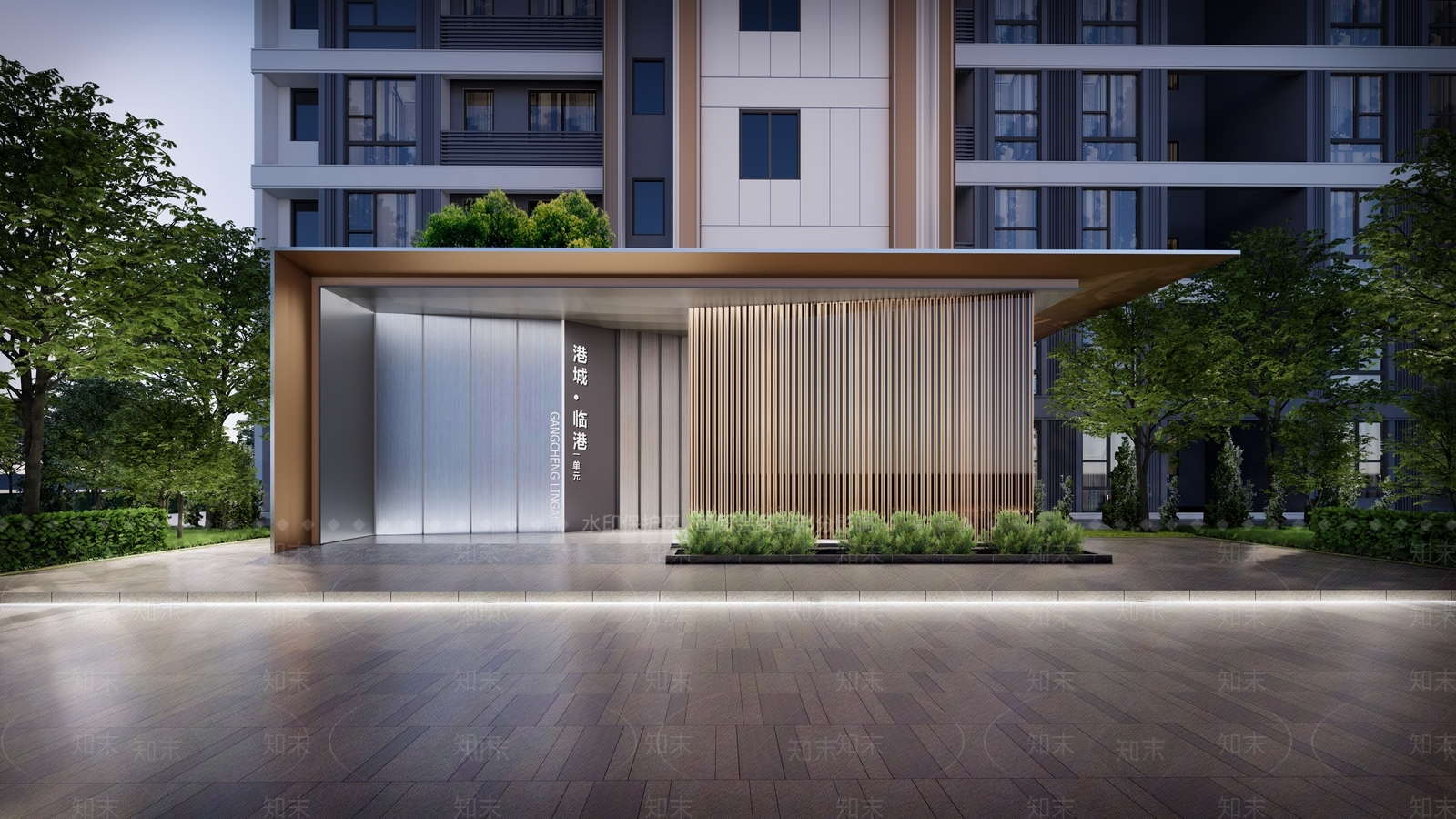 现代入户门头SU模型下载【ID:1150131287】