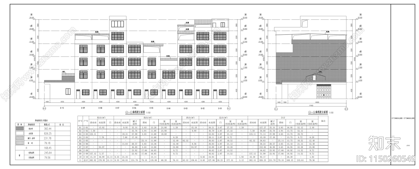 建筑外立面风貌改造cad施工图下载【ID:1150260549】