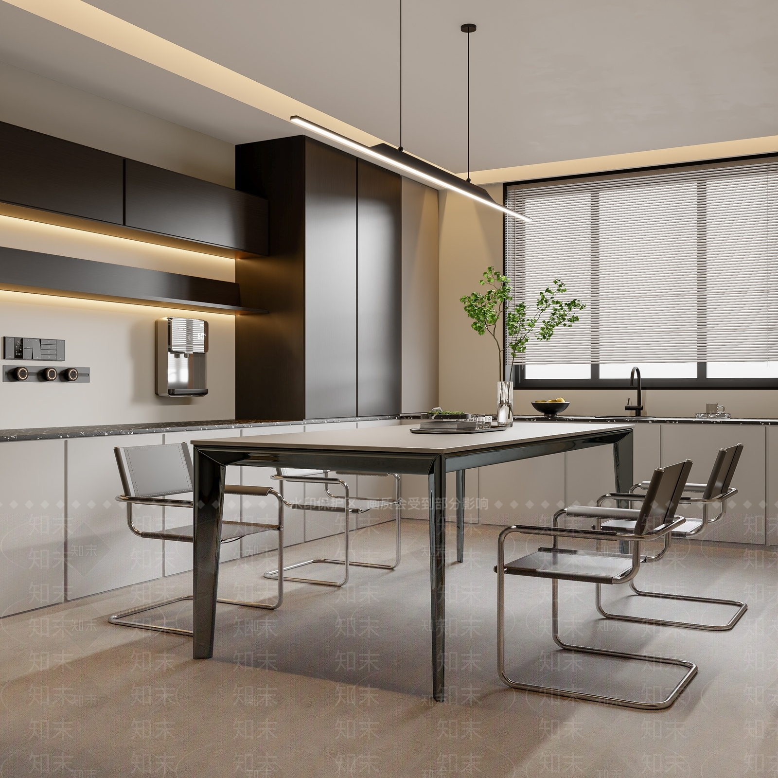 现代茶水间3D模型下载【ID:1214175748】