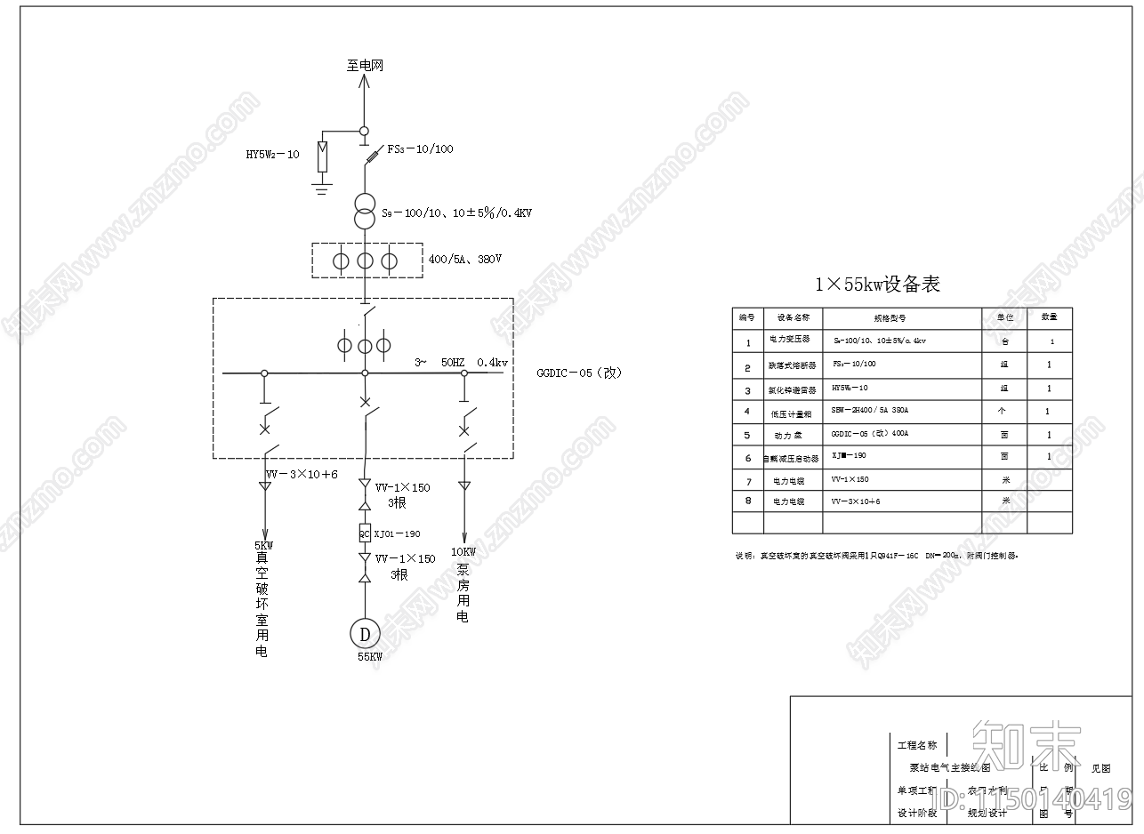 轴流泵排水泵站大样cad施工图下载【ID:1150140419】