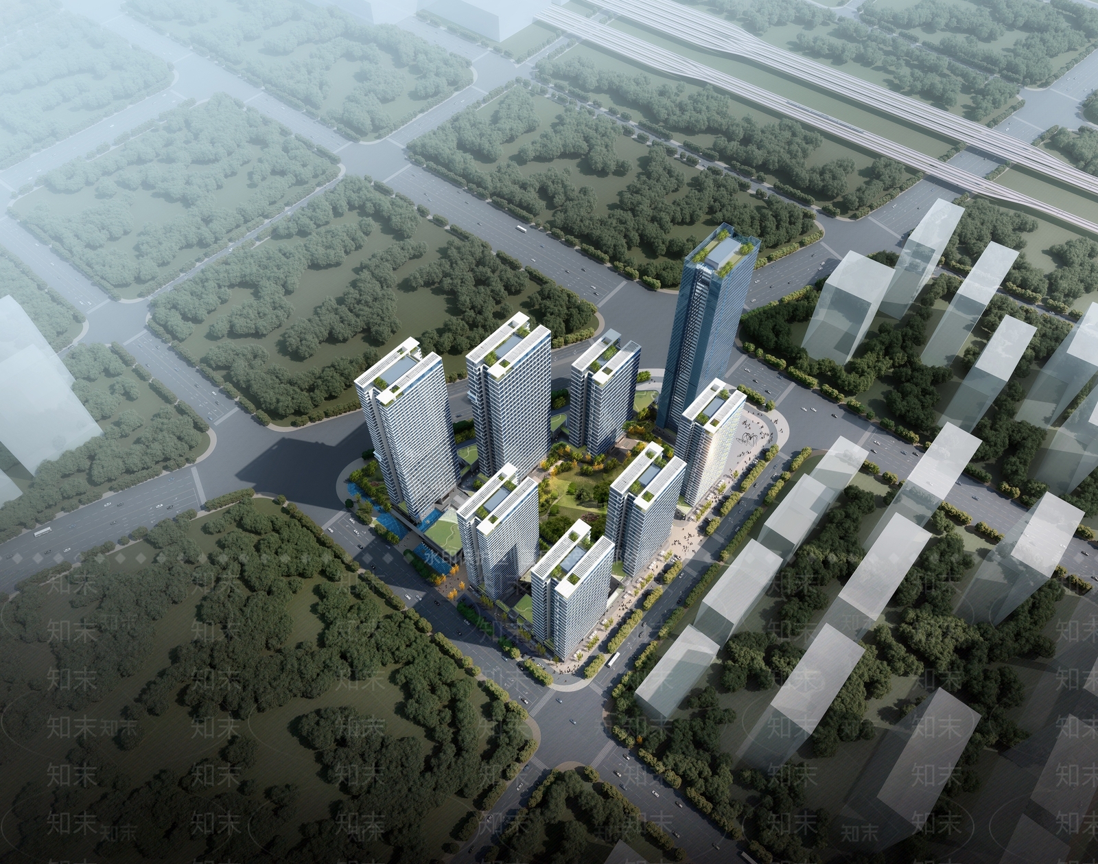 现代产业园SU模型下载【ID:1150143626】