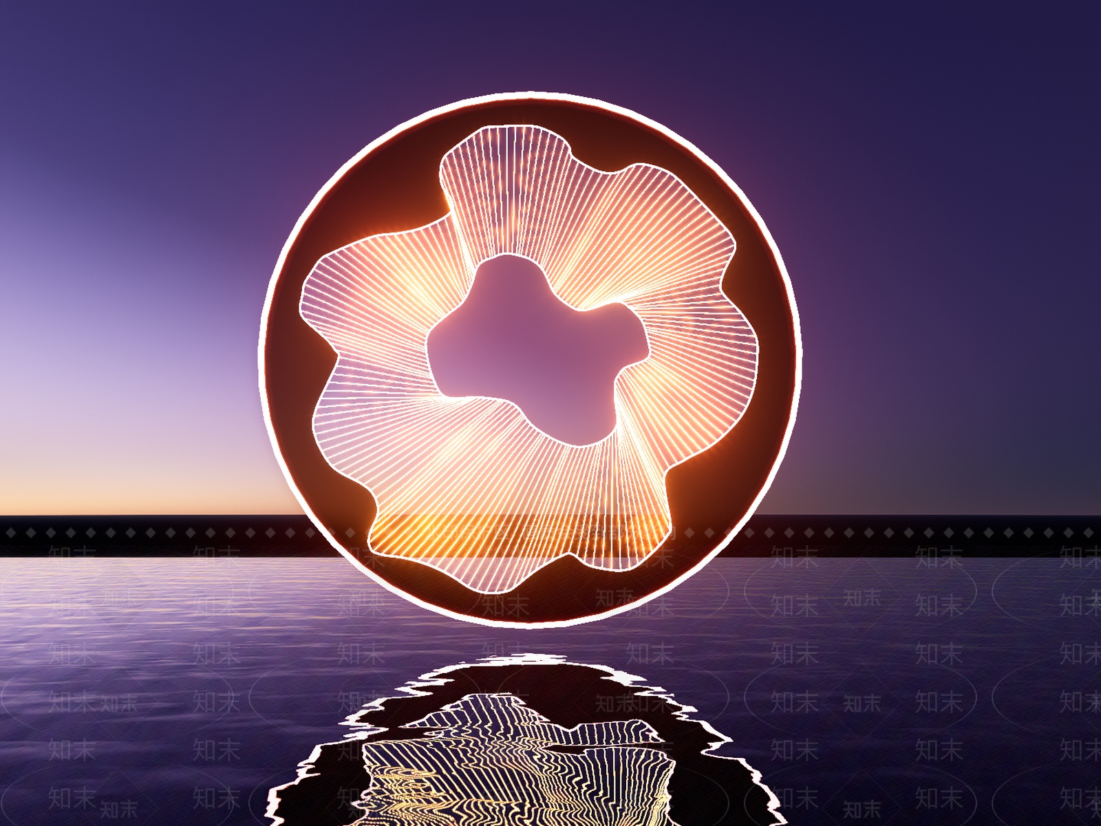 现代圆形艺术雕塑小品SU模型下载【ID:1150148936】