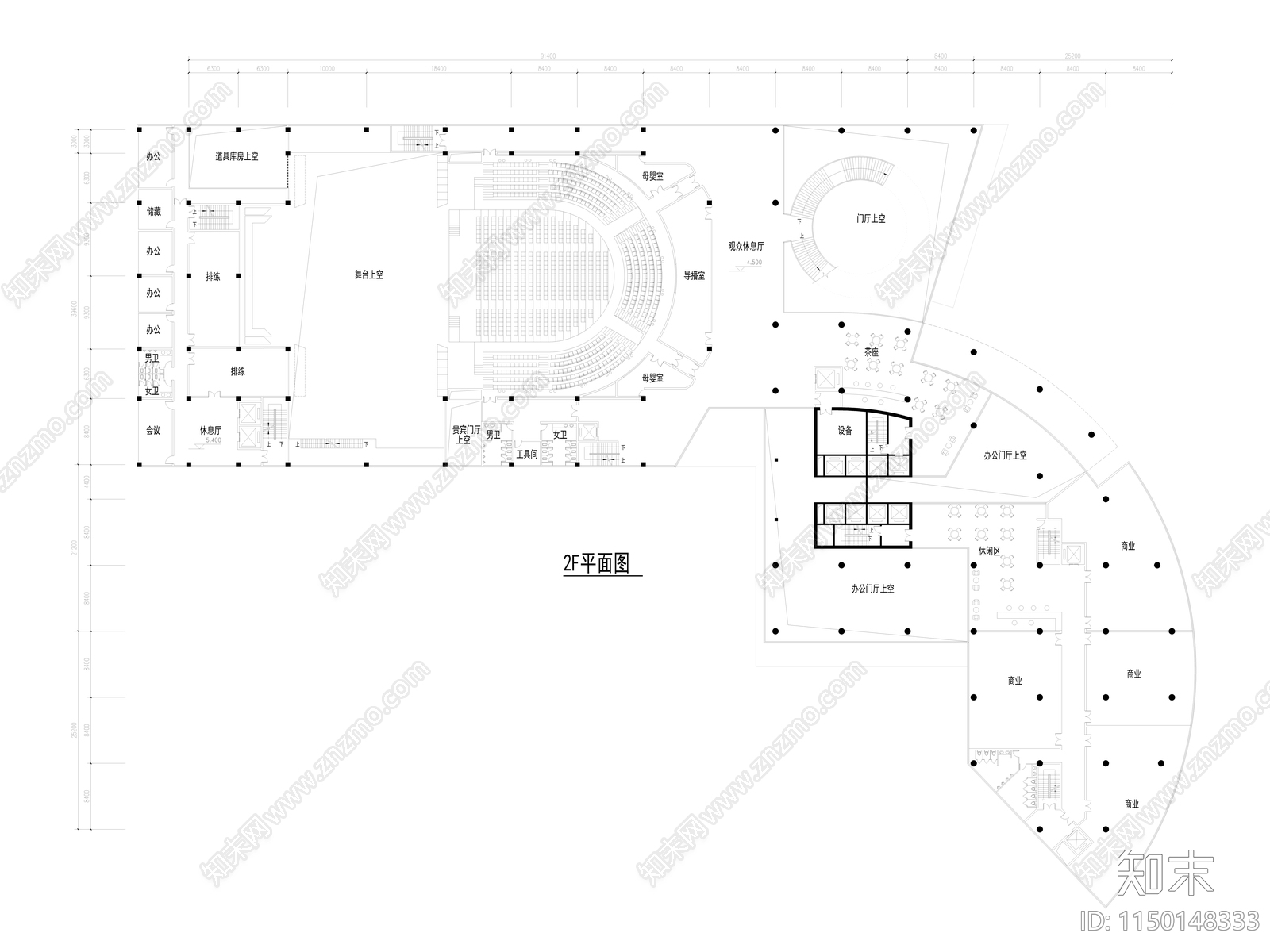 扬州广电数字产业楼建筑cad施工图下载【ID:1150148333】