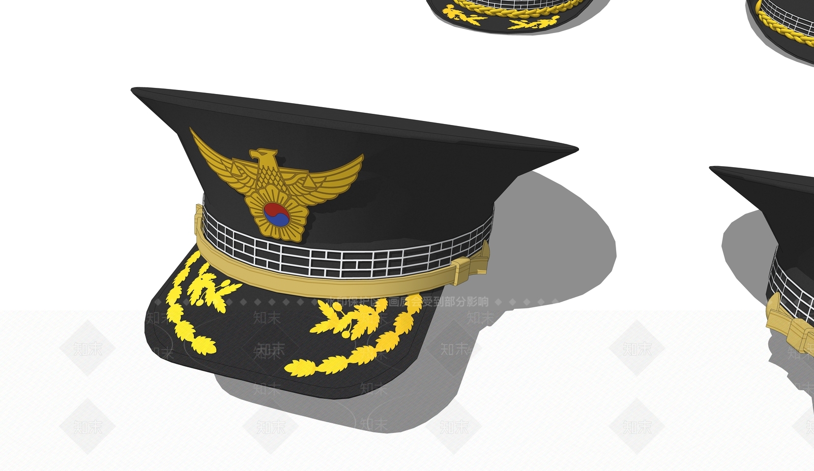 韩国警察帽SU模型下载【ID:1150148659】