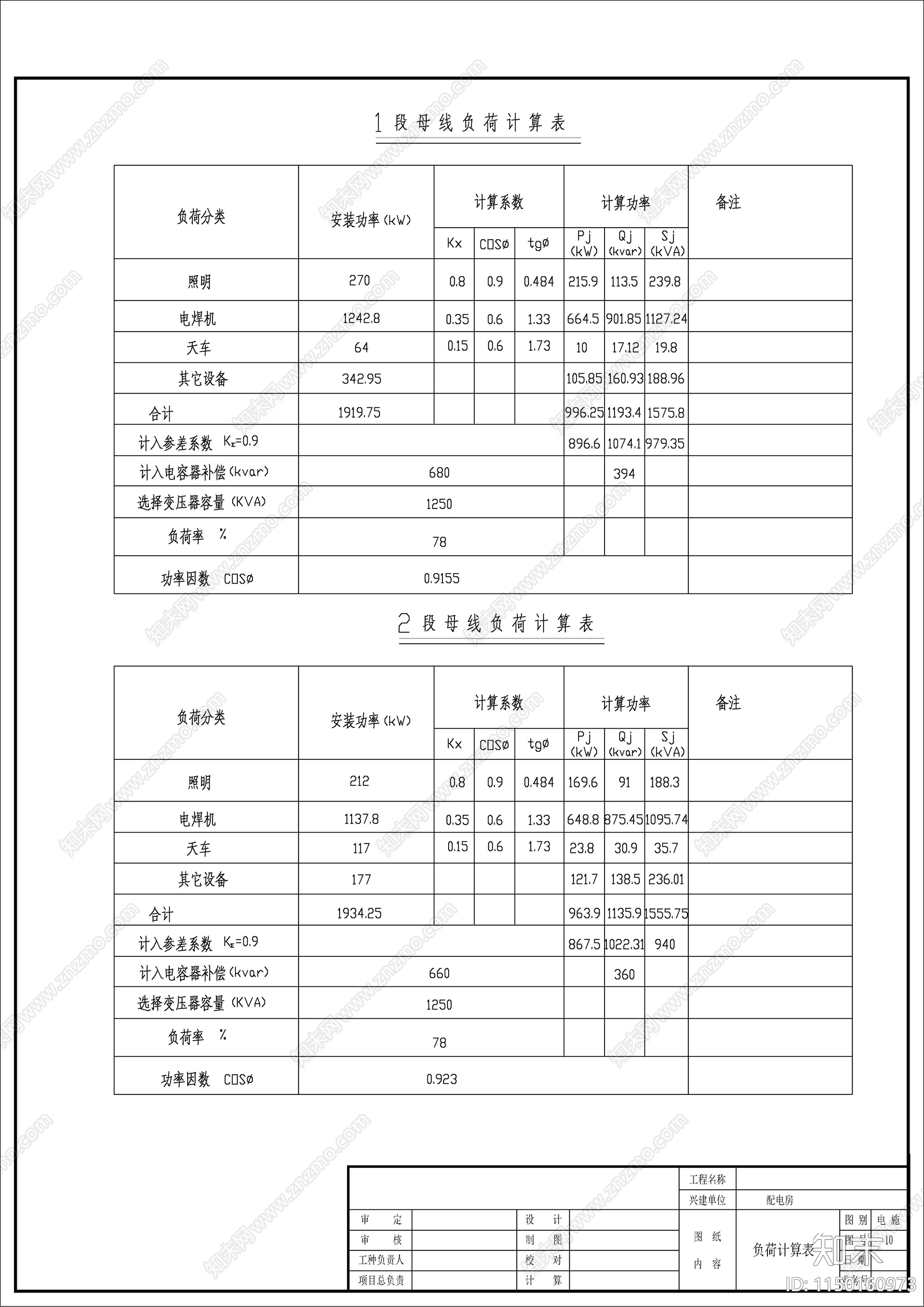 变电站室内配电装置cad施工图下载【ID:1150160973】