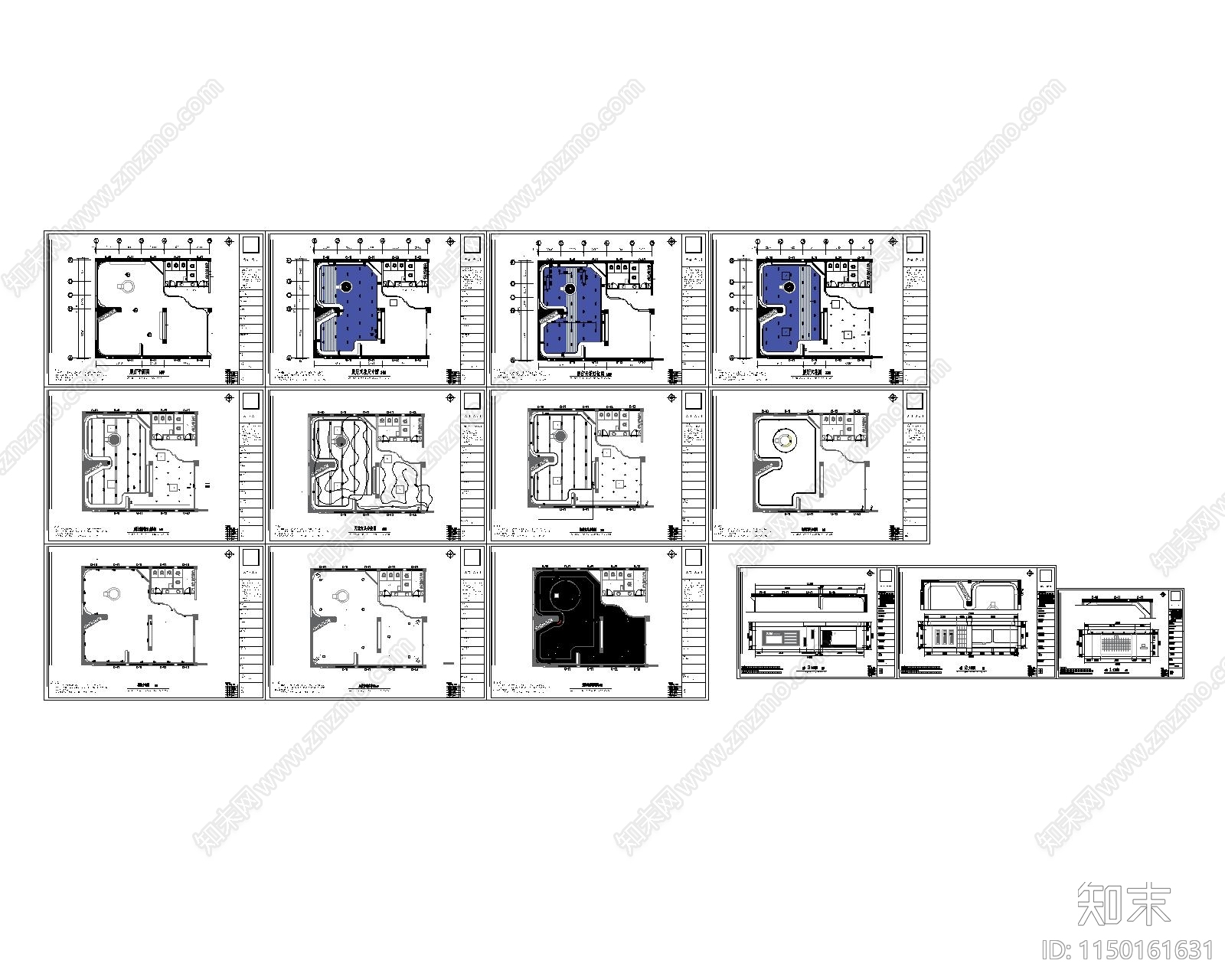 180平企业文化展厅室内cad施工图下载【ID:1150161631】