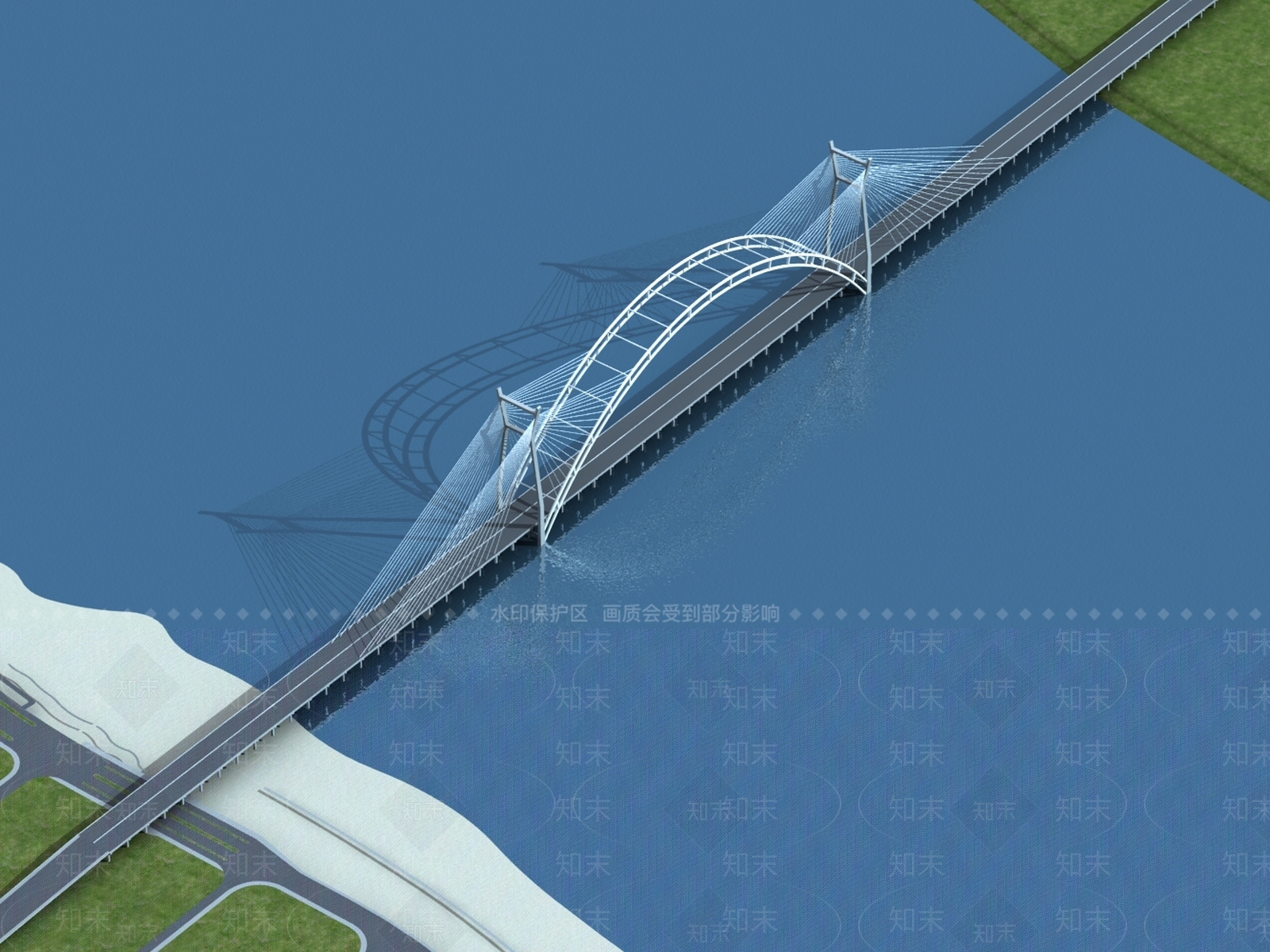 现代桥3D模型下载【ID:1150161362】