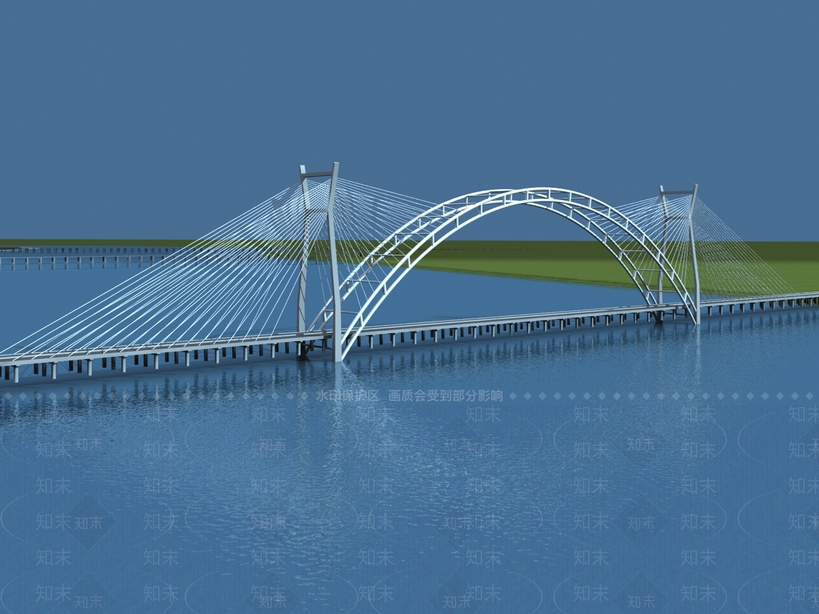 现代桥3D模型下载【ID:1150161362】