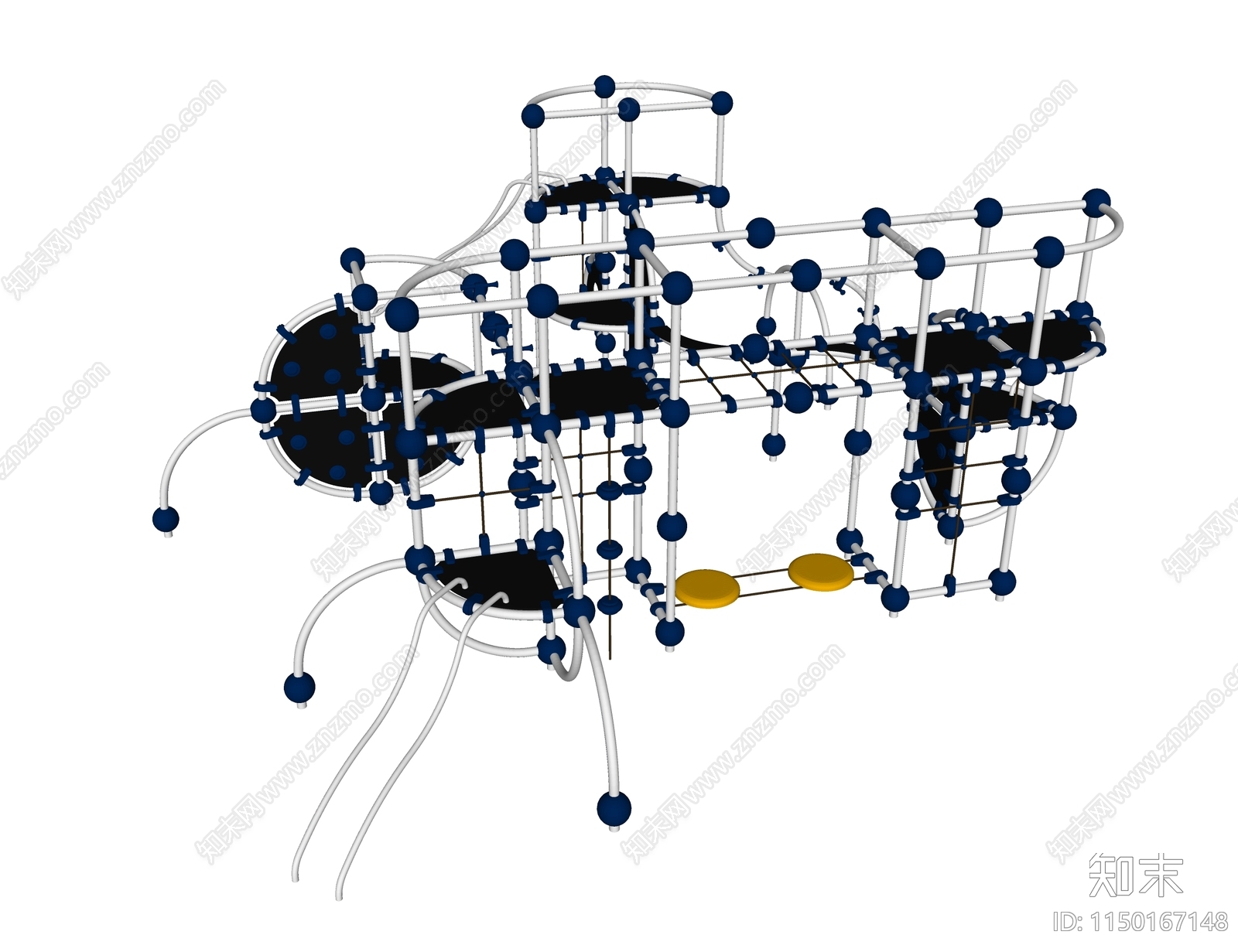 儿童大型攀爬网SU模型下载【ID:1150167148】