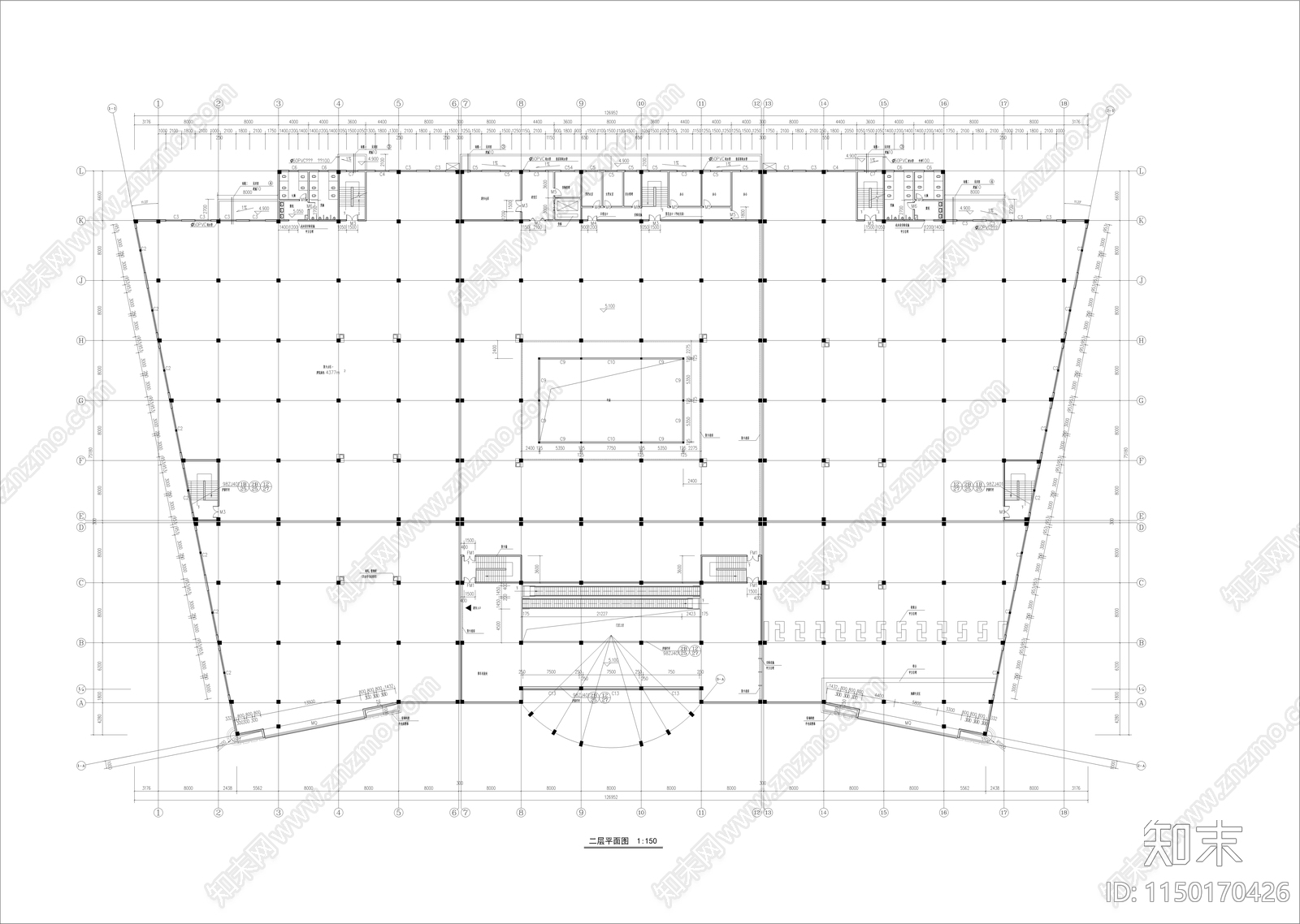 商场建筑cad施工图下载【ID:1150170426】