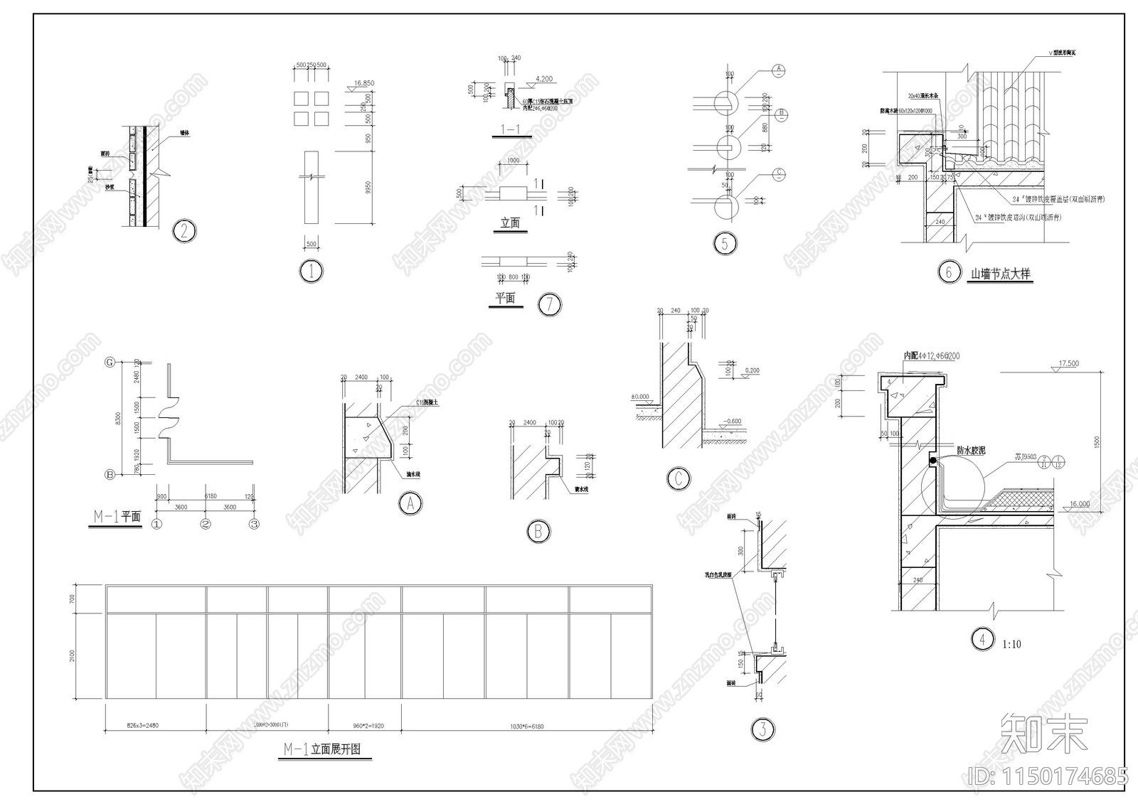 学生宿舍建筑cad施工图下载【ID:1150174685】