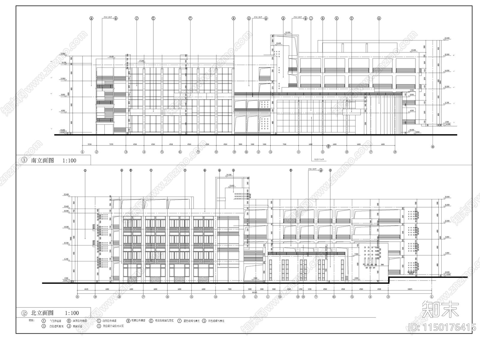 学校综合楼建筑cad施工图下载【ID:1150176415】