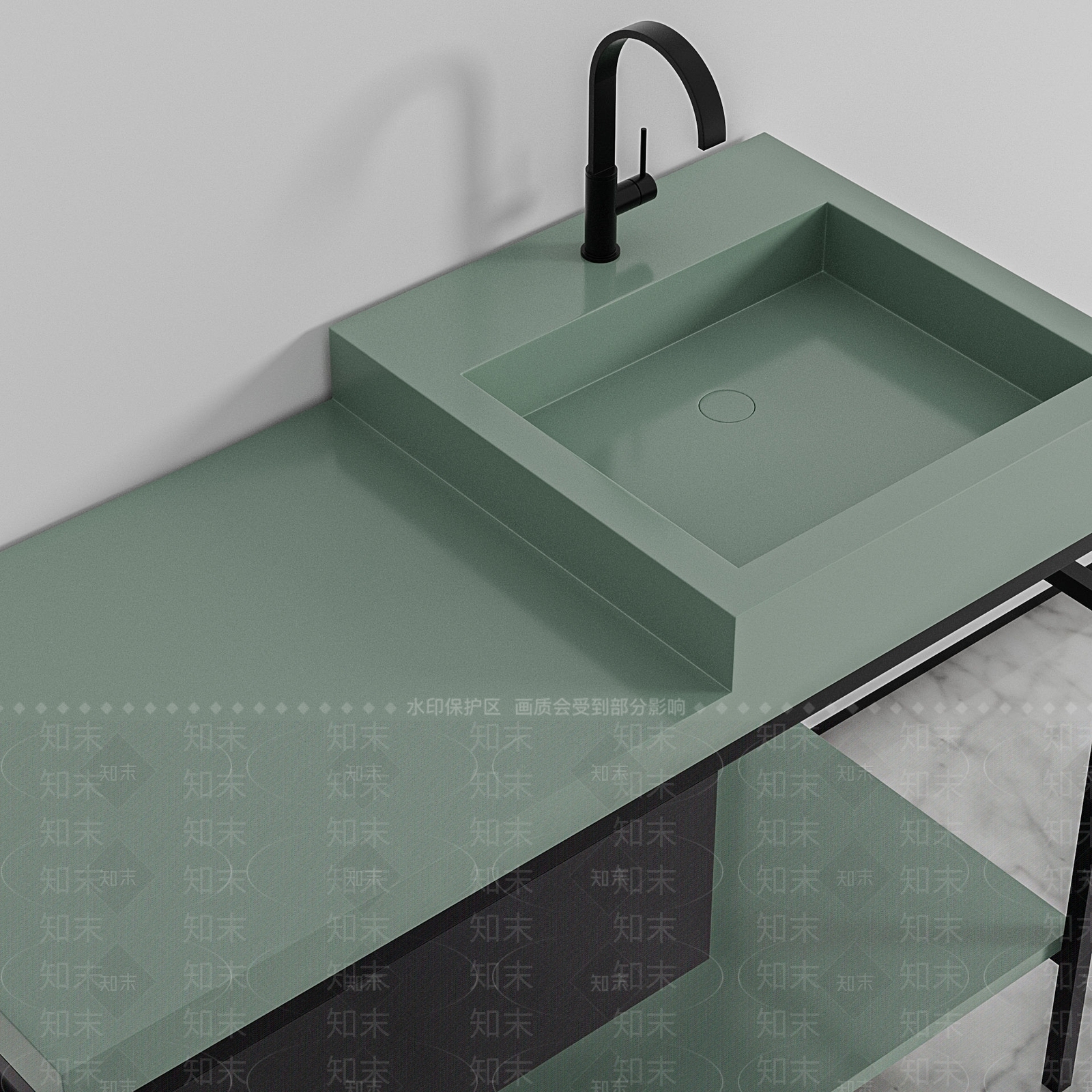 水槽3D模型下载【ID:1150176680】