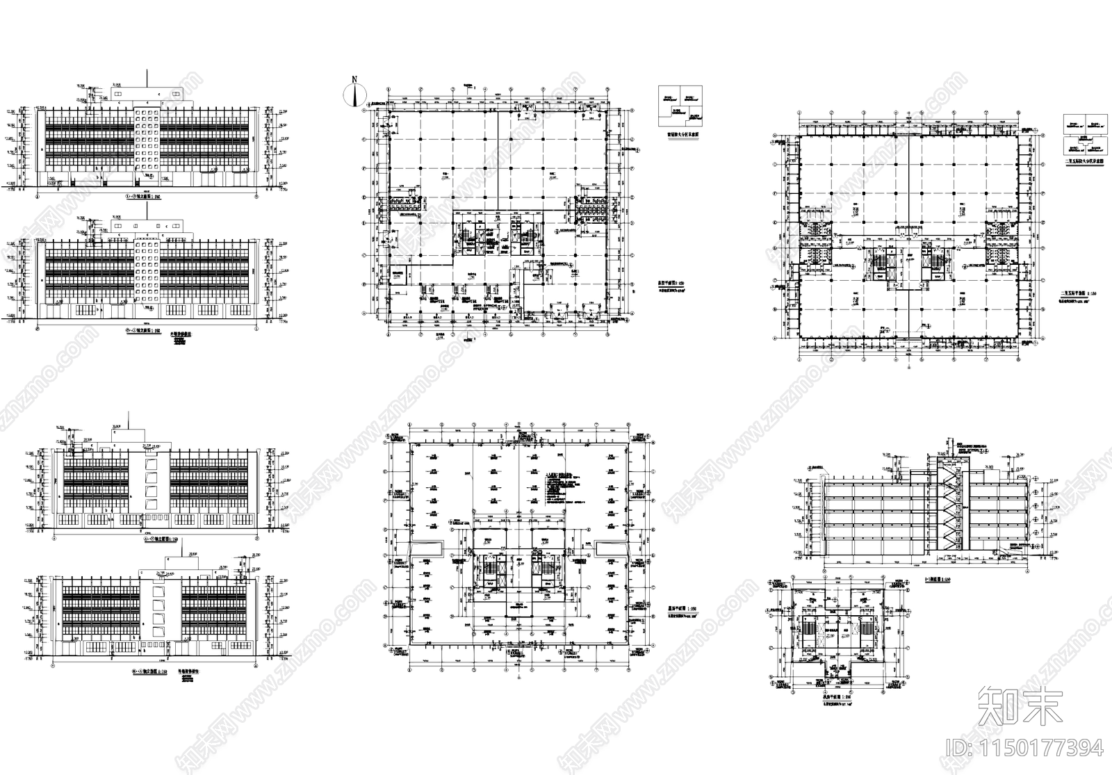厂房车间大厦工业建筑cad施工图下载【ID:1150177394】