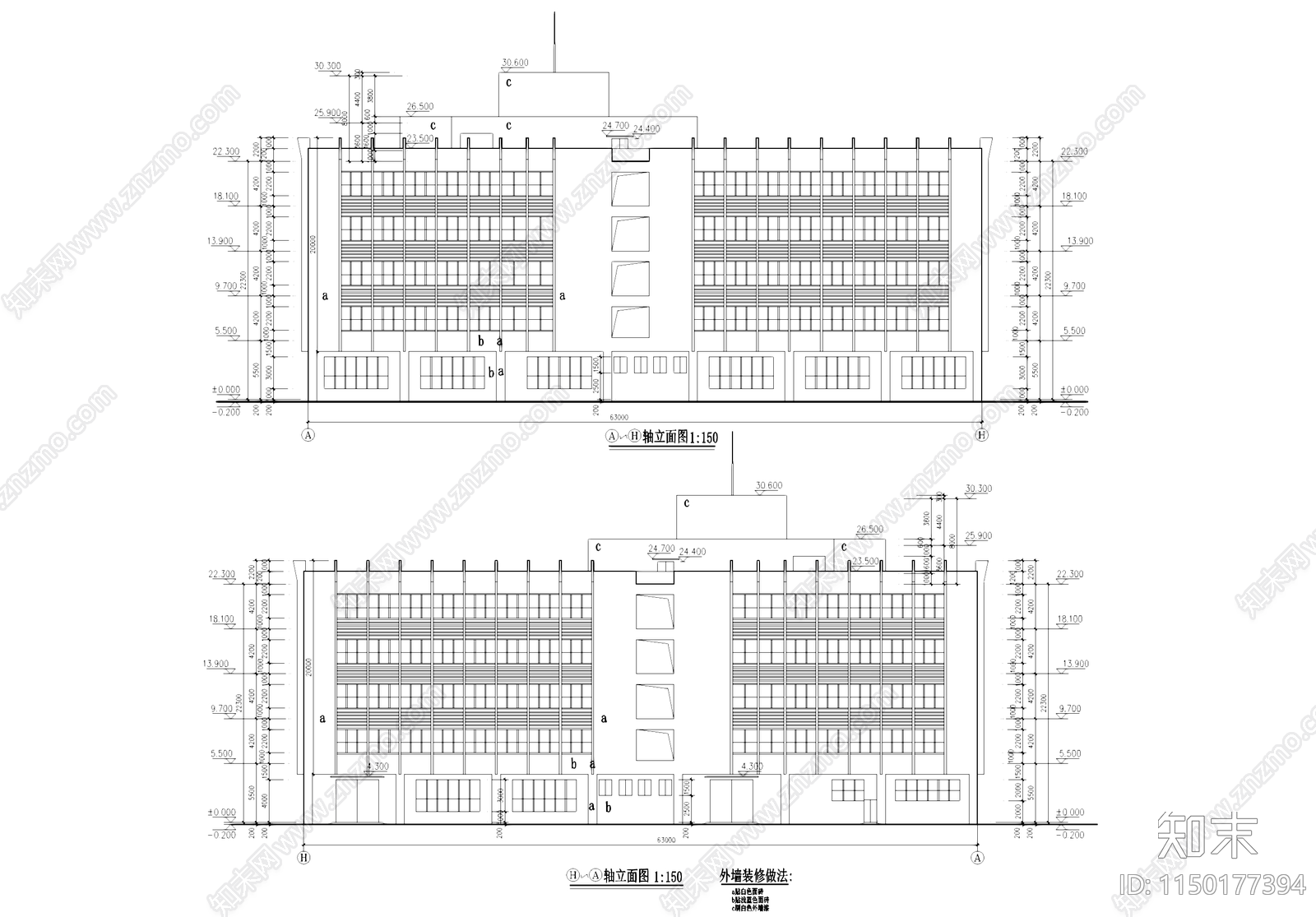 厂房车间大厦工业建筑cad施工图下载【ID:1150177394】