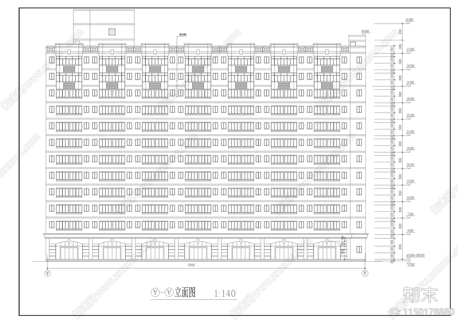 重庆中学教学楼建筑cad施工图下载【ID:1150178880】