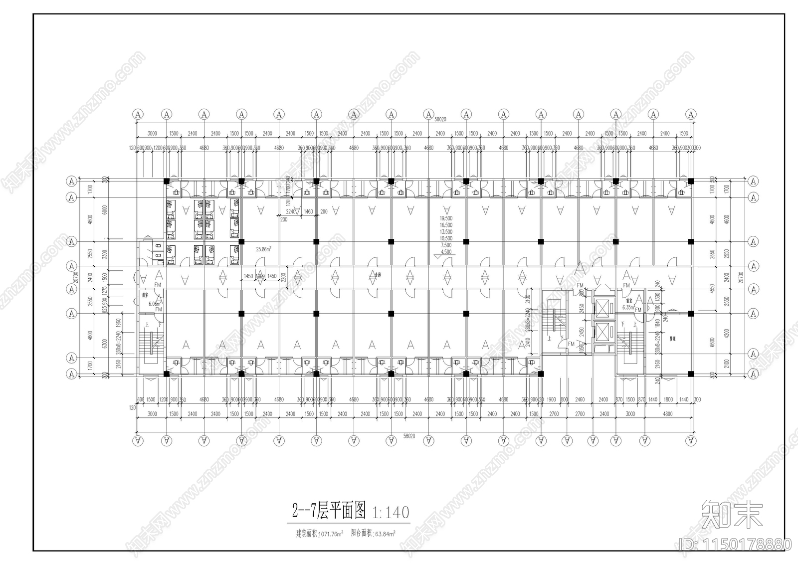 重庆中学教学楼建筑cad施工图下载【ID:1150178880】