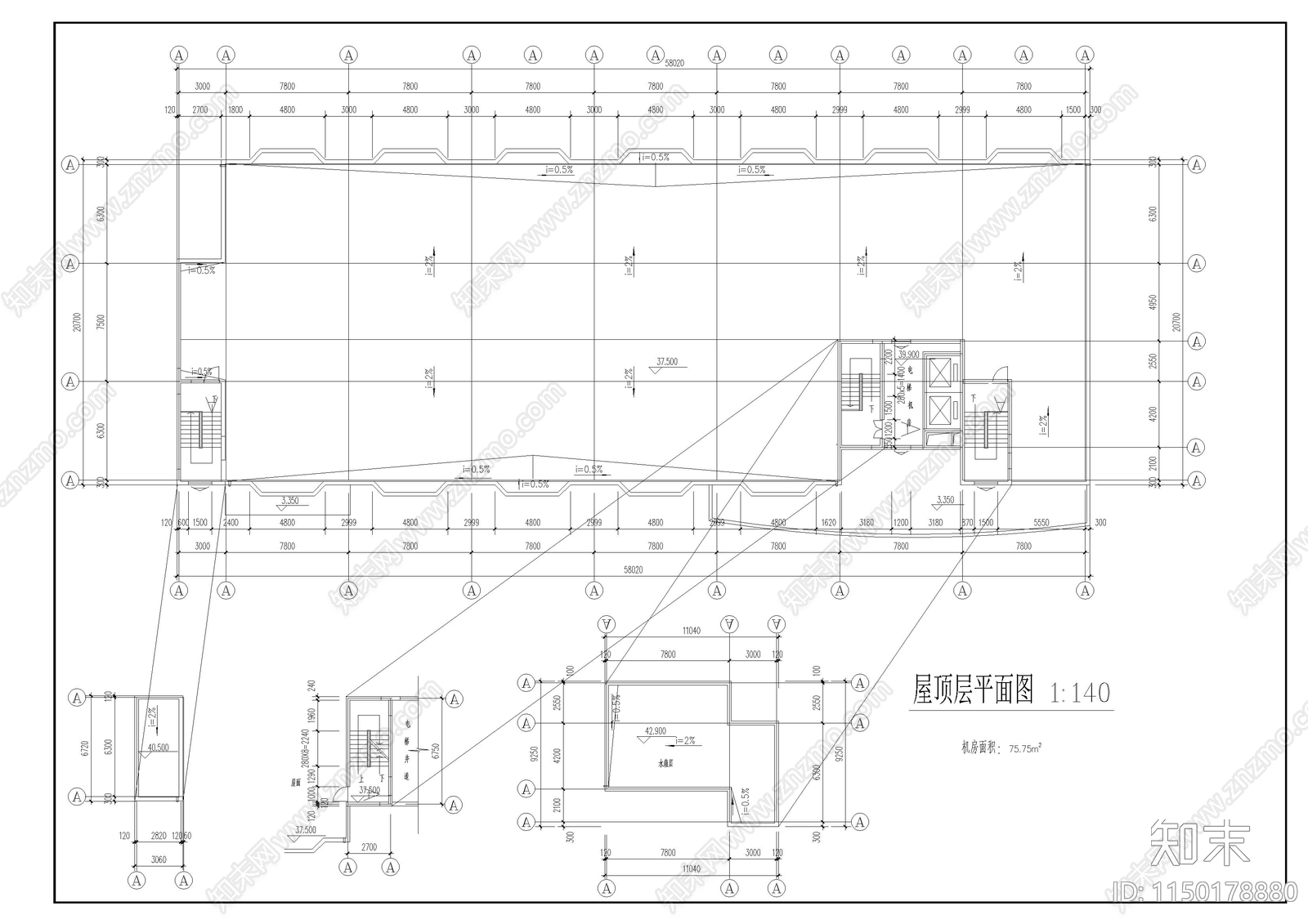 重庆中学教学楼建筑cad施工图下载【ID:1150178880】